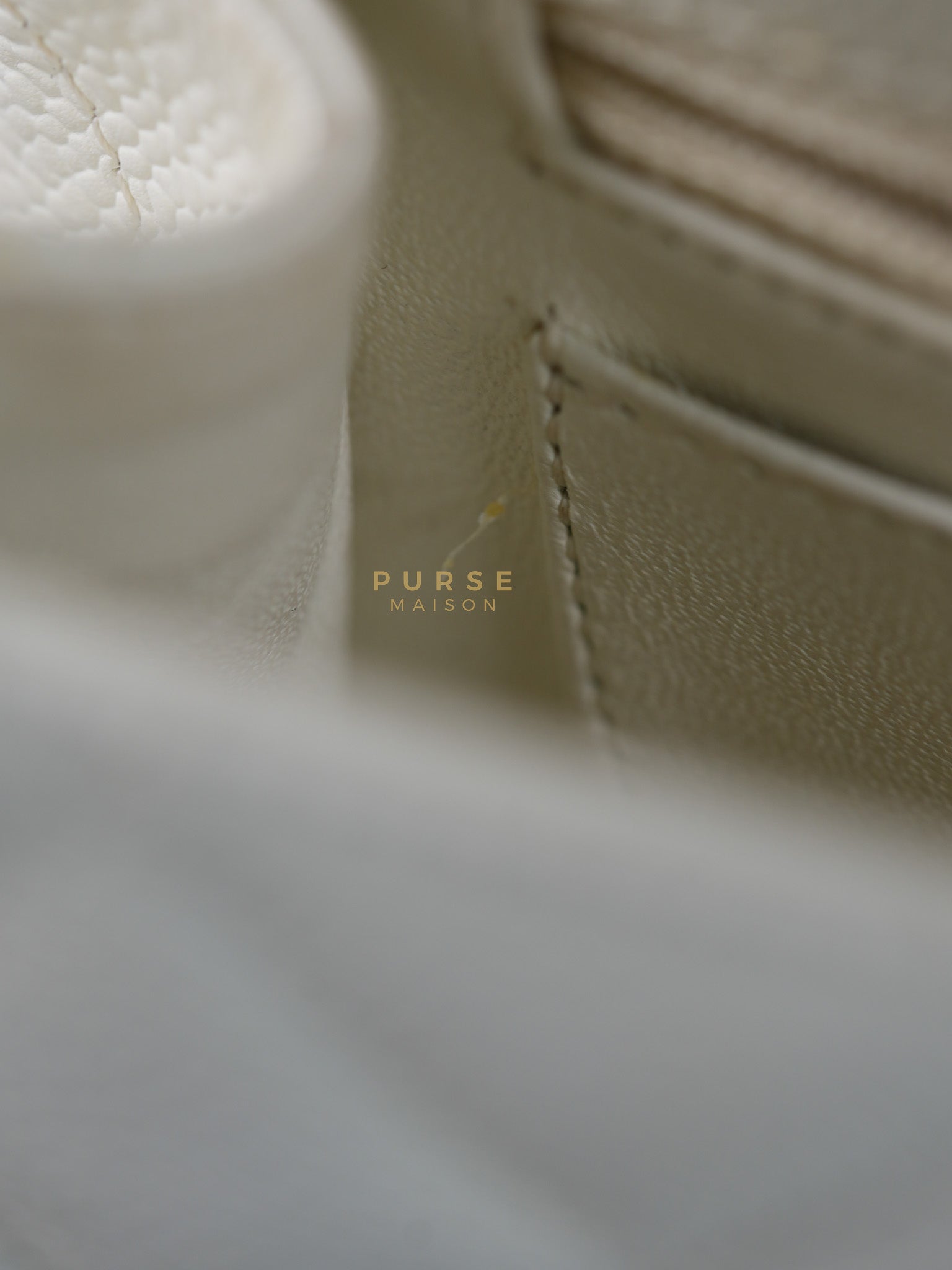 Classic Single Flap Jumbo in White Caviar Leather & Silver Hardware Series 10 | Purse Maison Luxury Bags Shop