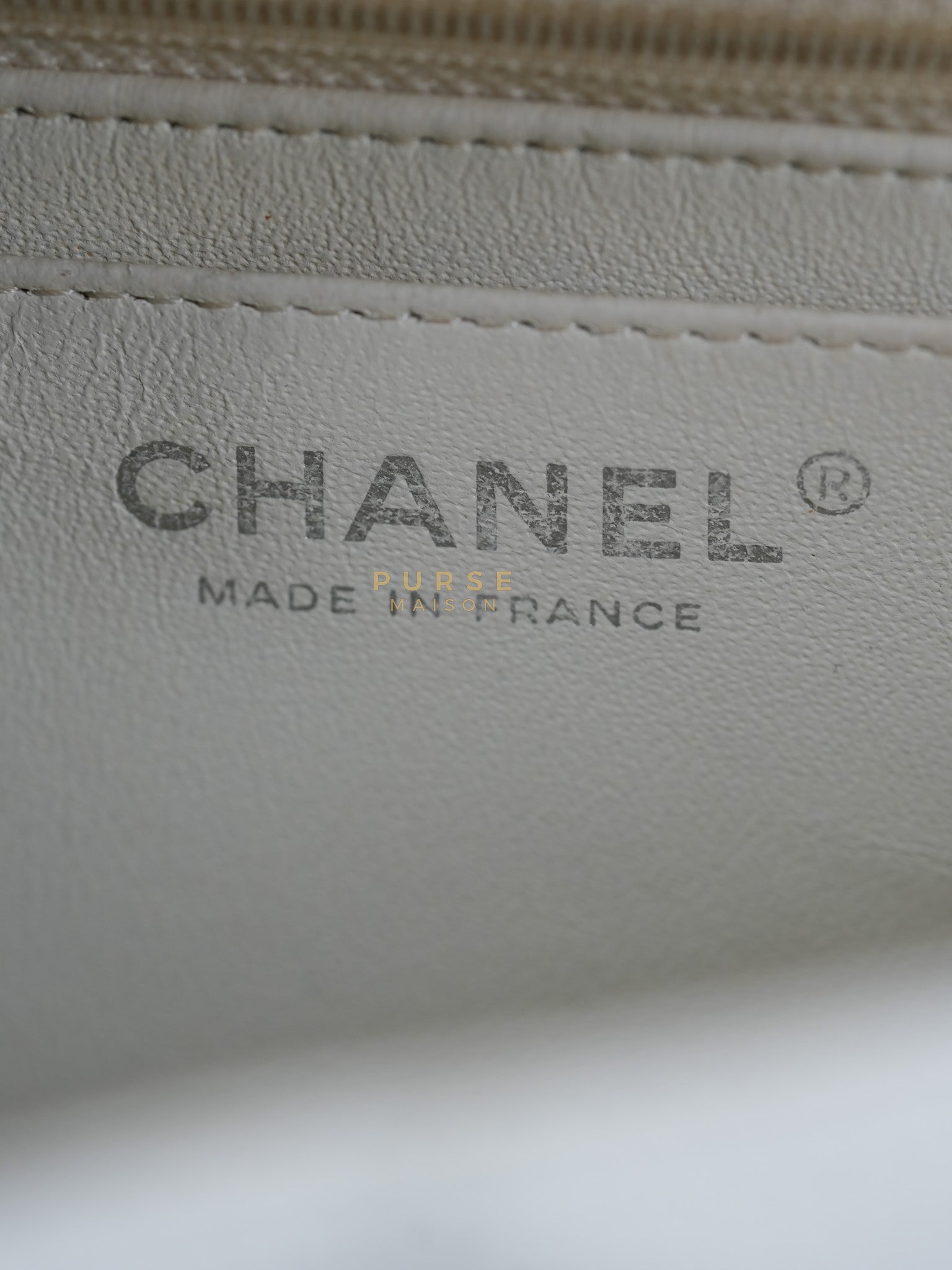 Classic Single Flap Jumbo in White Caviar Leather & Silver Hardware Series 10 | Purse Maison Luxury Bags Shop