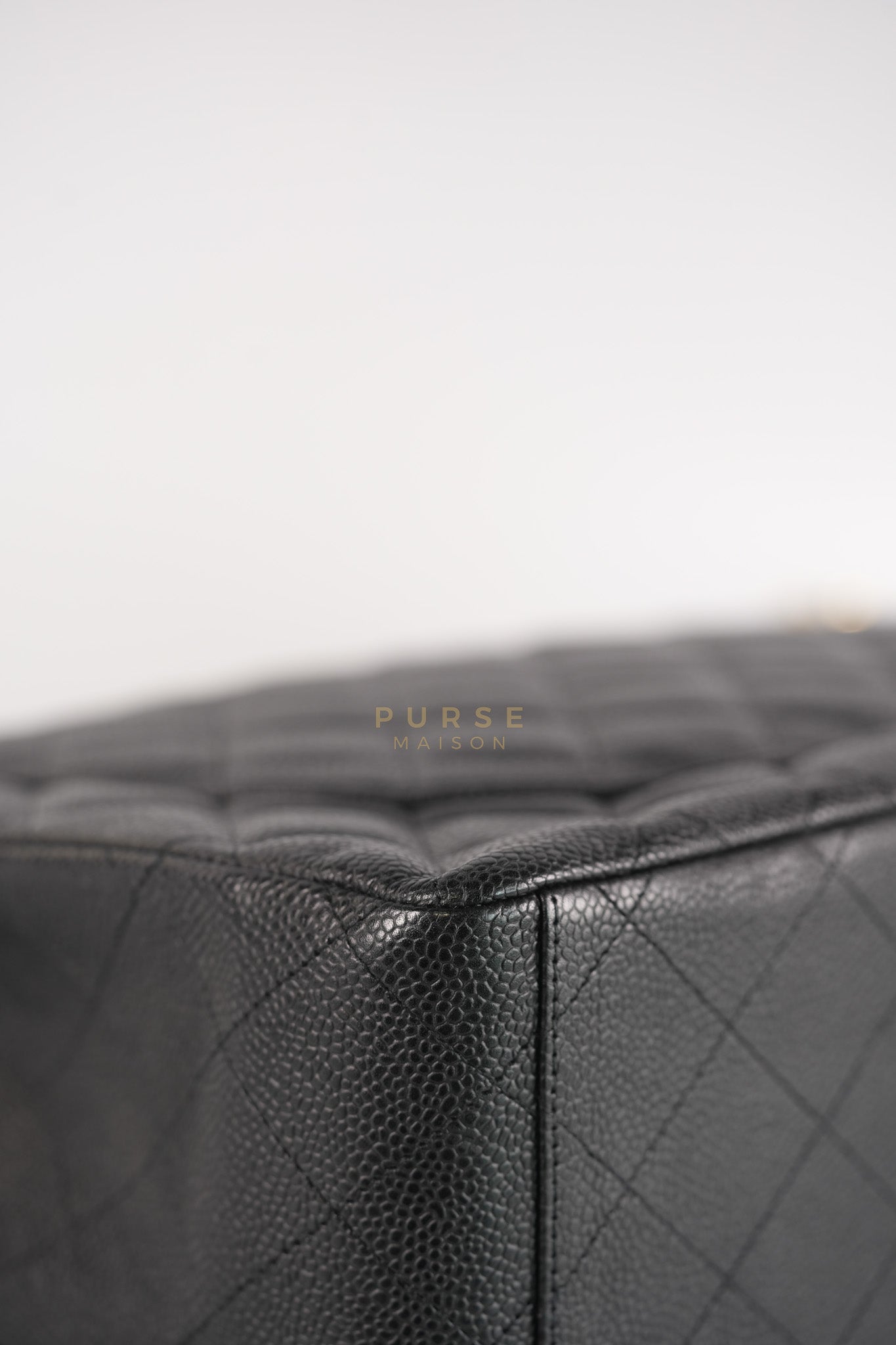 Classic Single Flap Maxi in Black Caviar Leather Gold Hardware (Series 13) | Purse Maison Luxury Bags Shop