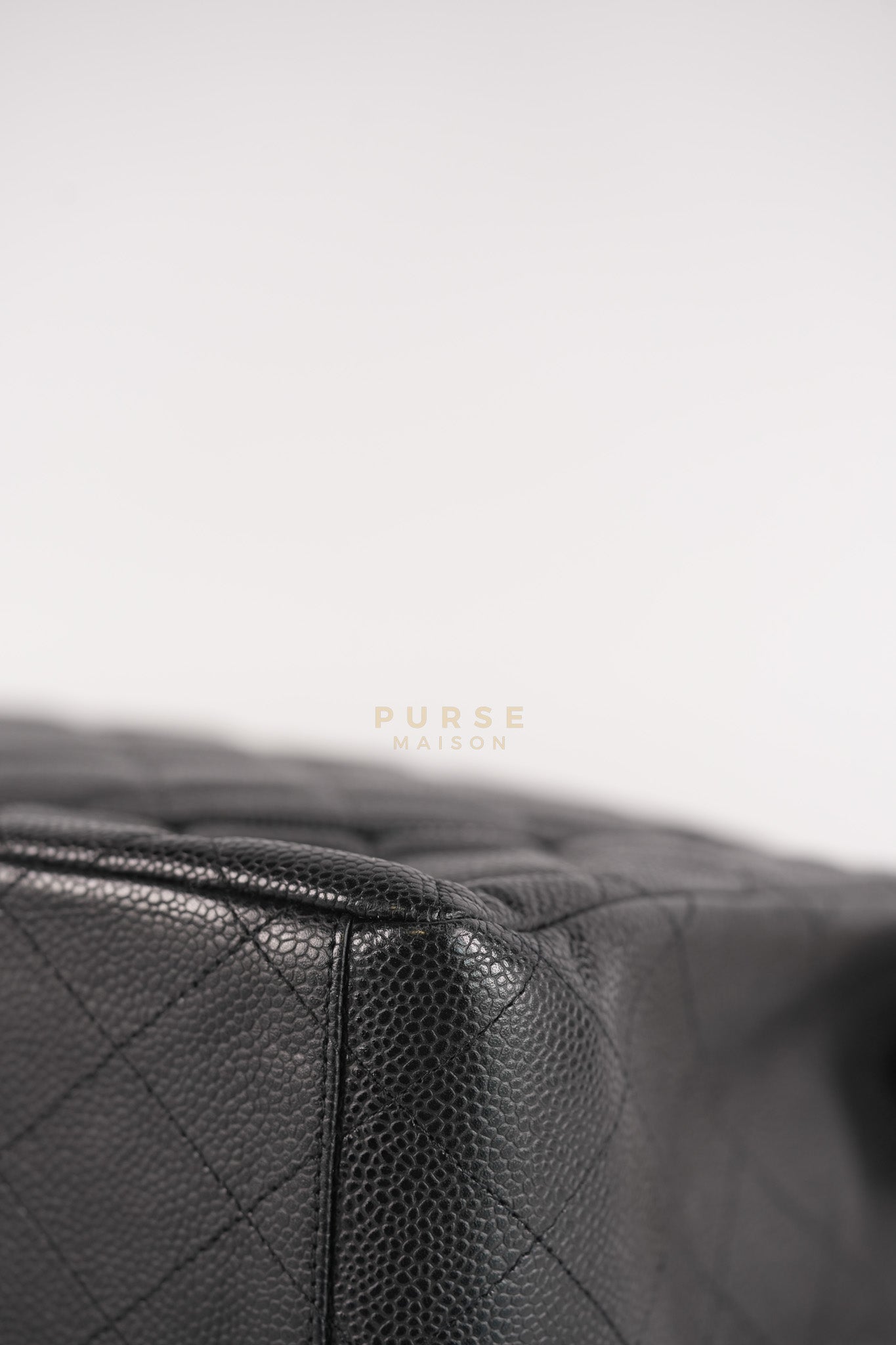 Classic Single Flap Maxi in Black Caviar Leather Gold Hardware (Series 13) | Purse Maison Luxury Bags Shop