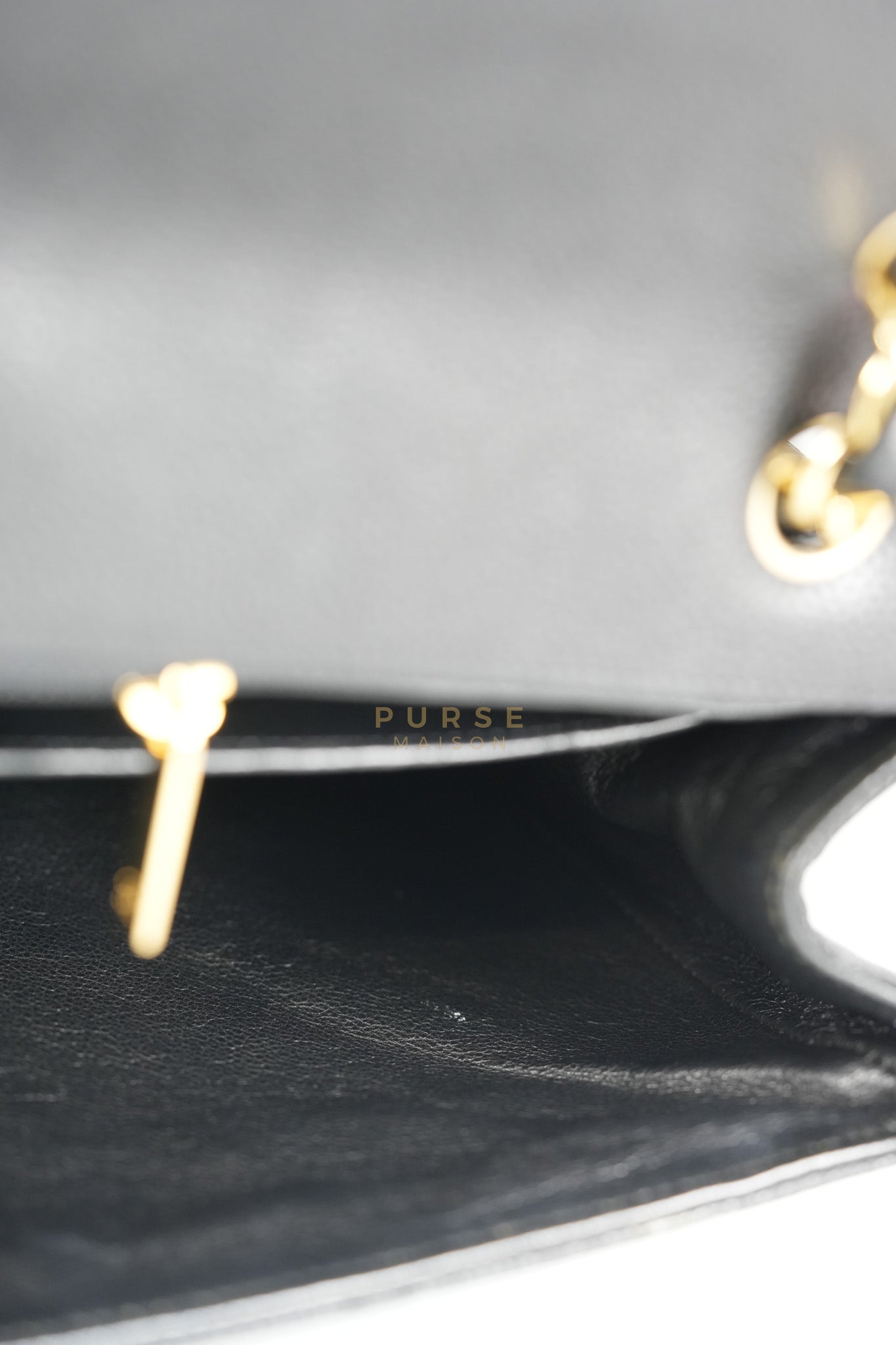 Classic Single Flap Maxi in Black Caviar Leather Gold Hardware (Series 13) | Purse Maison Luxury Bags Shop