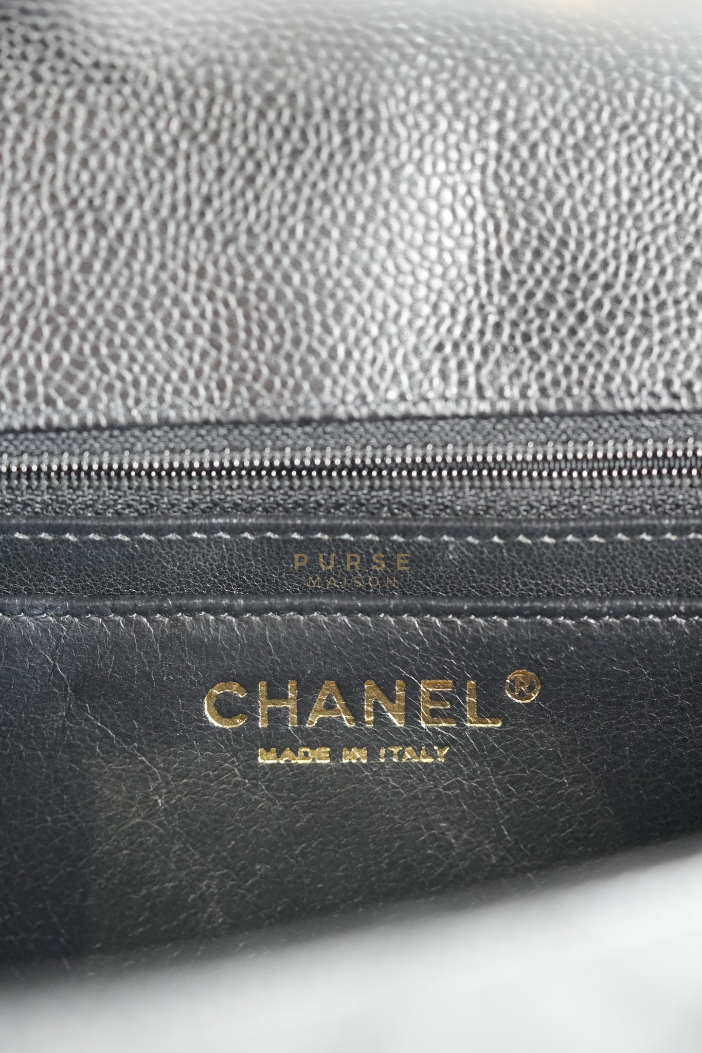 Classic Single Flap Maxi in Black Caviar Leather Gold Hardware (Series 13) | Purse Maison Luxury Bags Shop