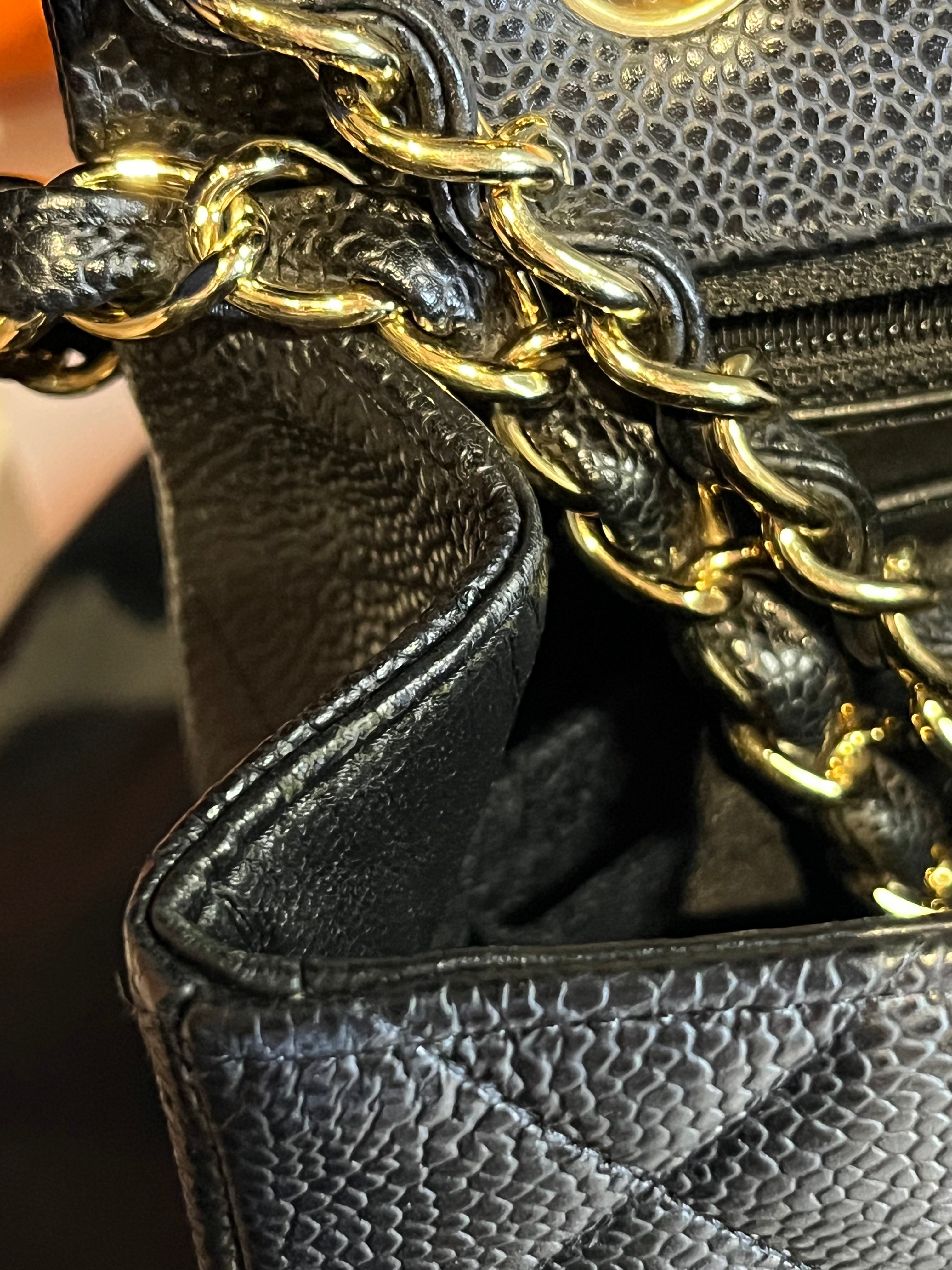 Classic Single Flap Maxi in Black Caviar Leather Gold Hardware (Series 13) | Purse Maison Luxury Bags Shop