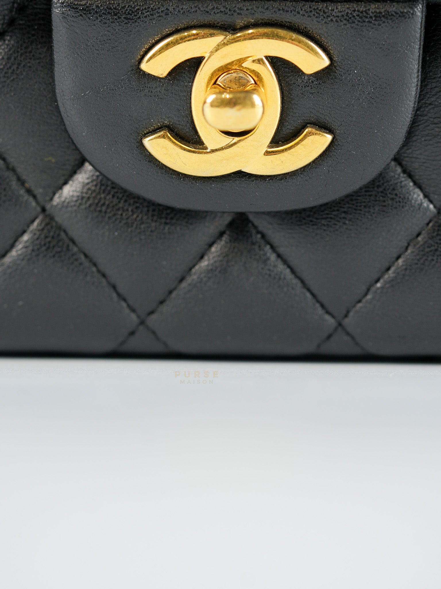 Classic Single Flap Medium Lambskin Leather and Gold Hardware Series 18 | Purse Maison Luxury Bags Shop