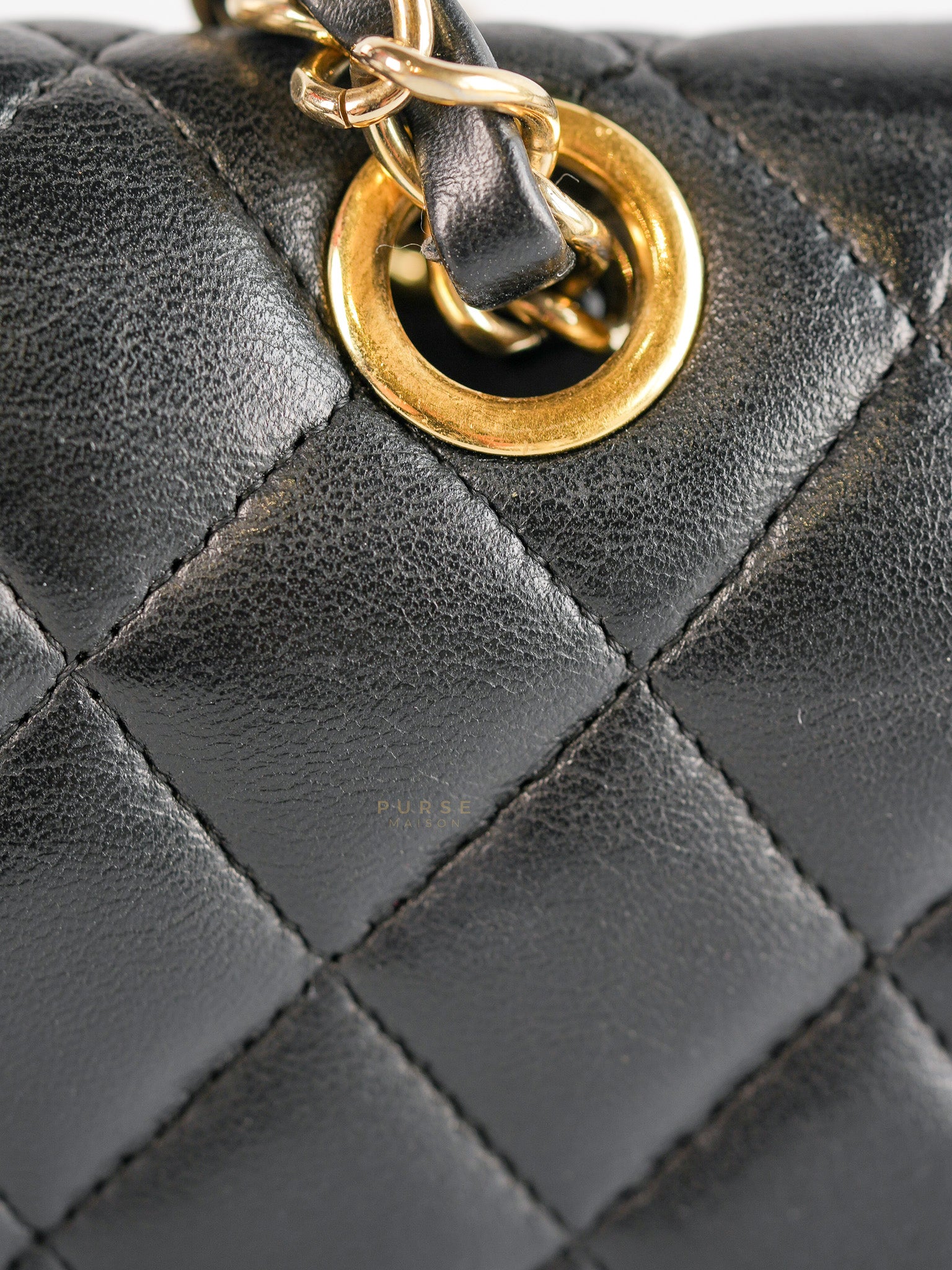 Classic Single Flap Medium Lambskin Leather and Gold Hardware Series 18 | Purse Maison Luxury Bags Shop
