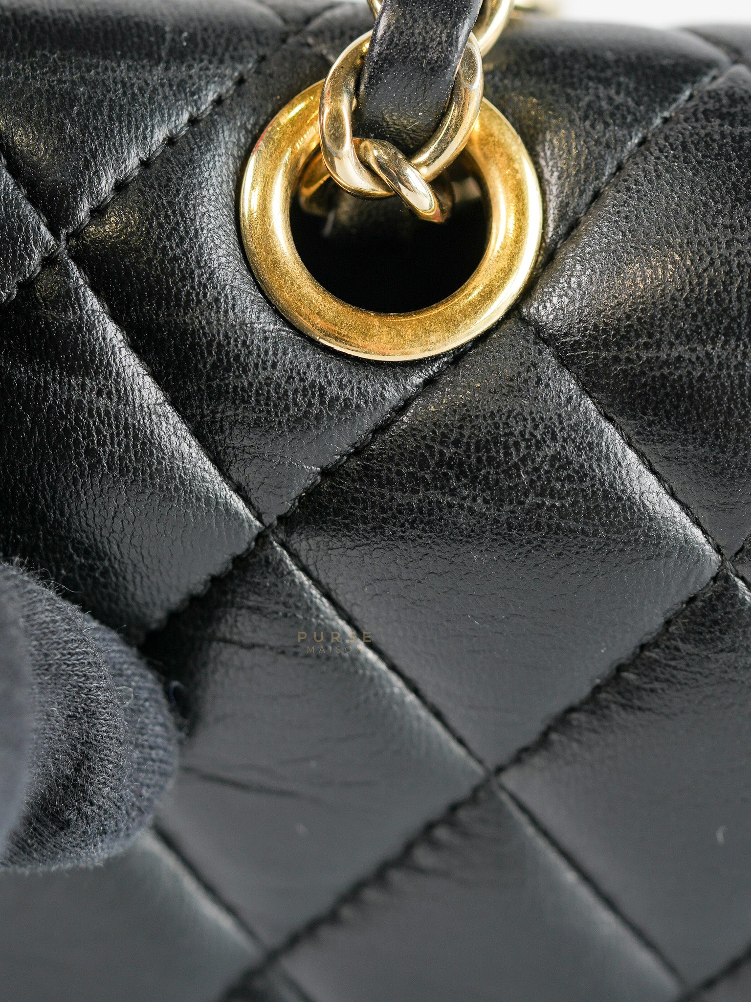 Classic Single Flap Medium Lambskin Leather and Gold Hardware Series 18 | Purse Maison Luxury Bags Shop