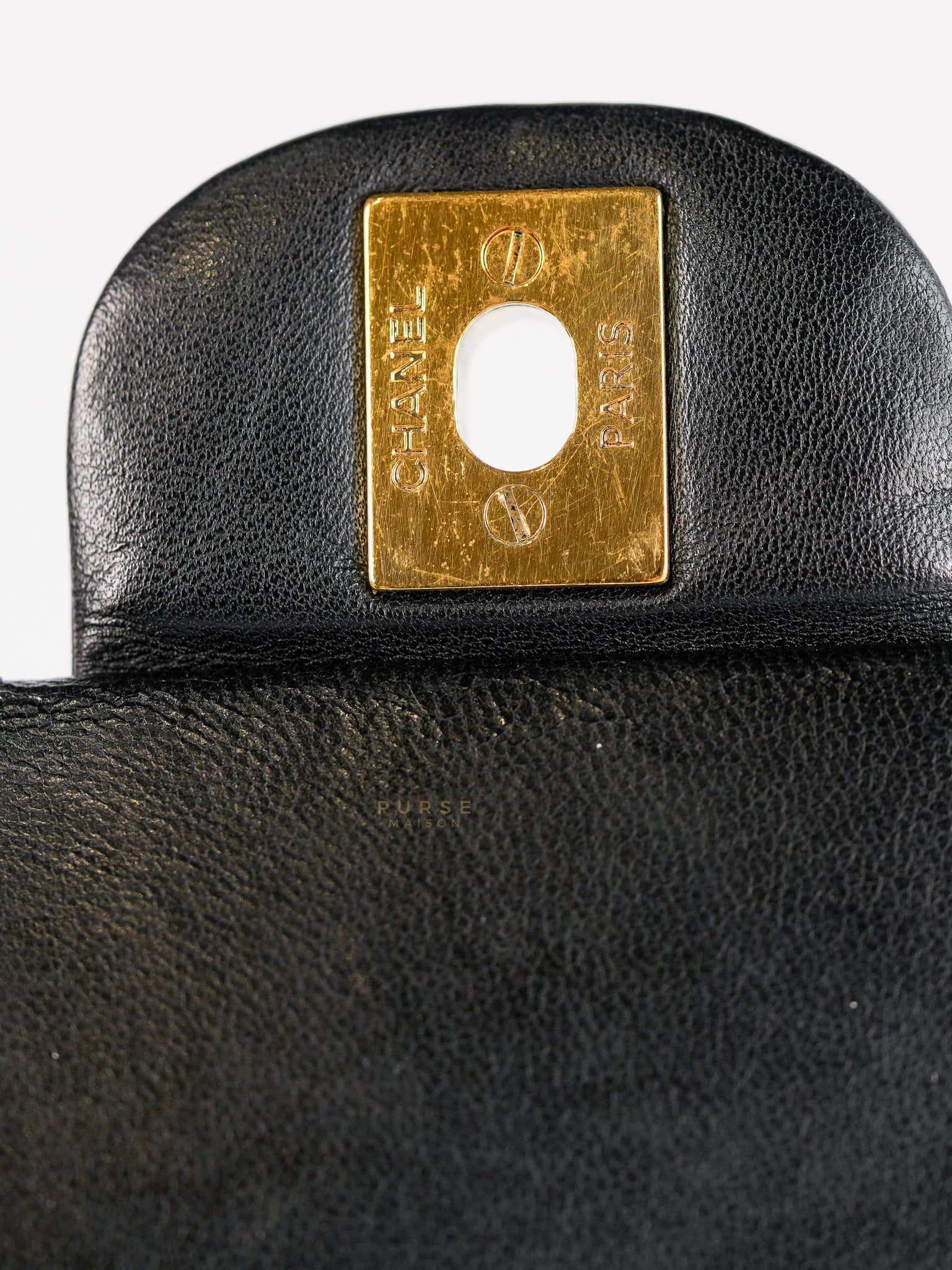 Classic Single Flap Medium Lambskin Leather and Gold Hardware Series 18 | Purse Maison Luxury Bags Shop