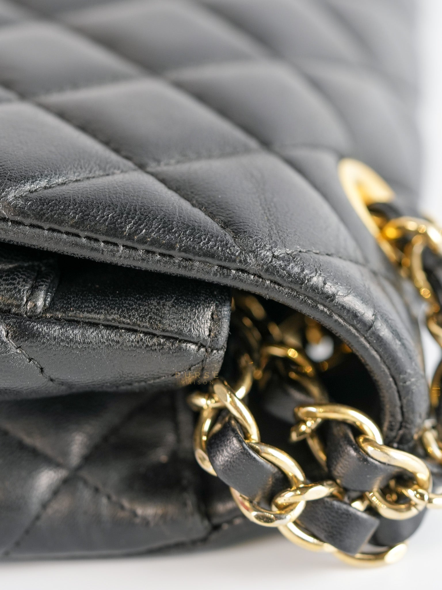 Classic Single Flap Medium Lambskin Leather and Gold Hardware Series 18 | Purse Maison Luxury Bags Shop