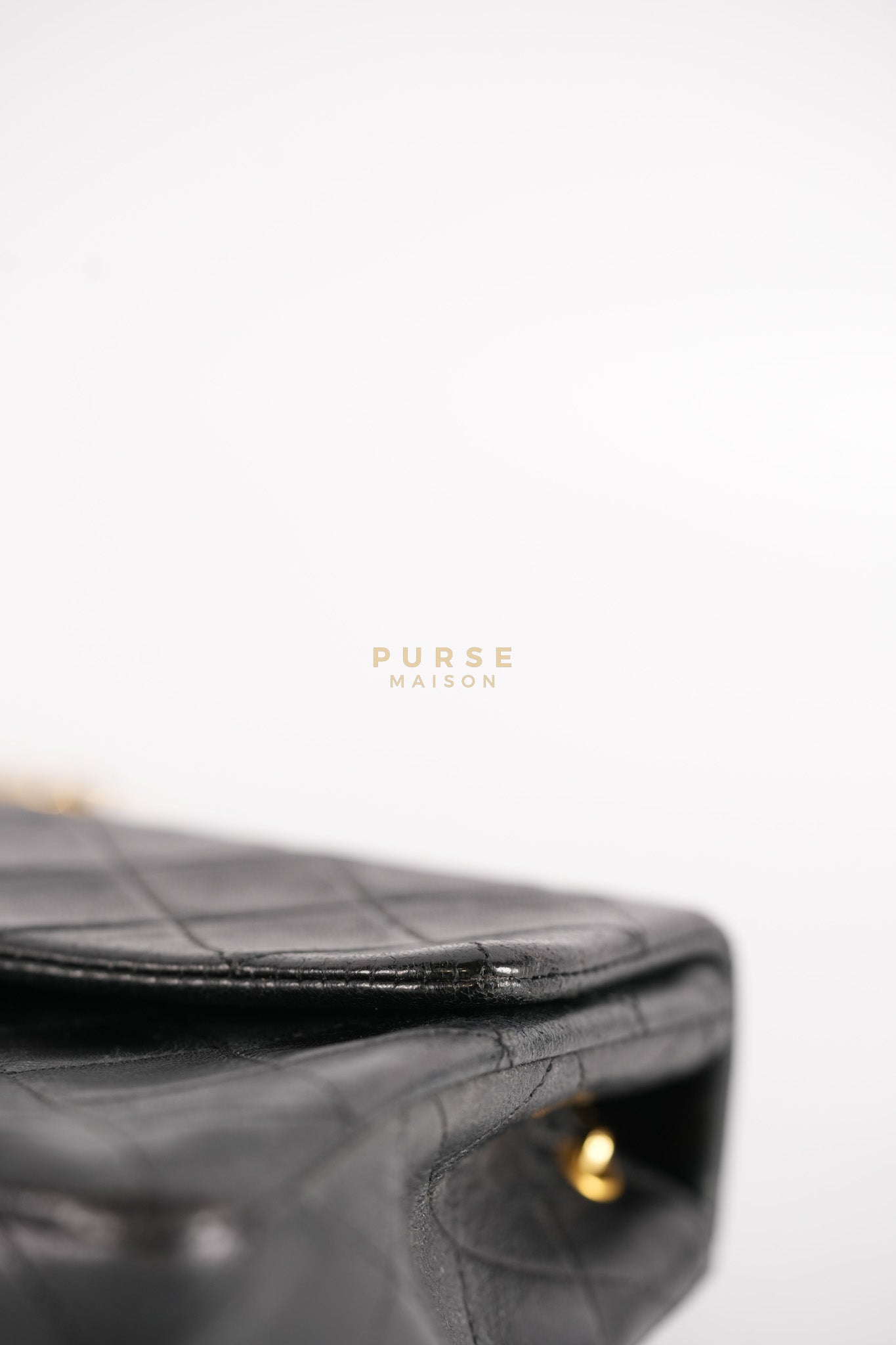 Classic Square Flap Bag in Black Quilted Lambskin Leather and 24k Gold Hardware Series 1 | Purse Maison Luxury Bags Shop