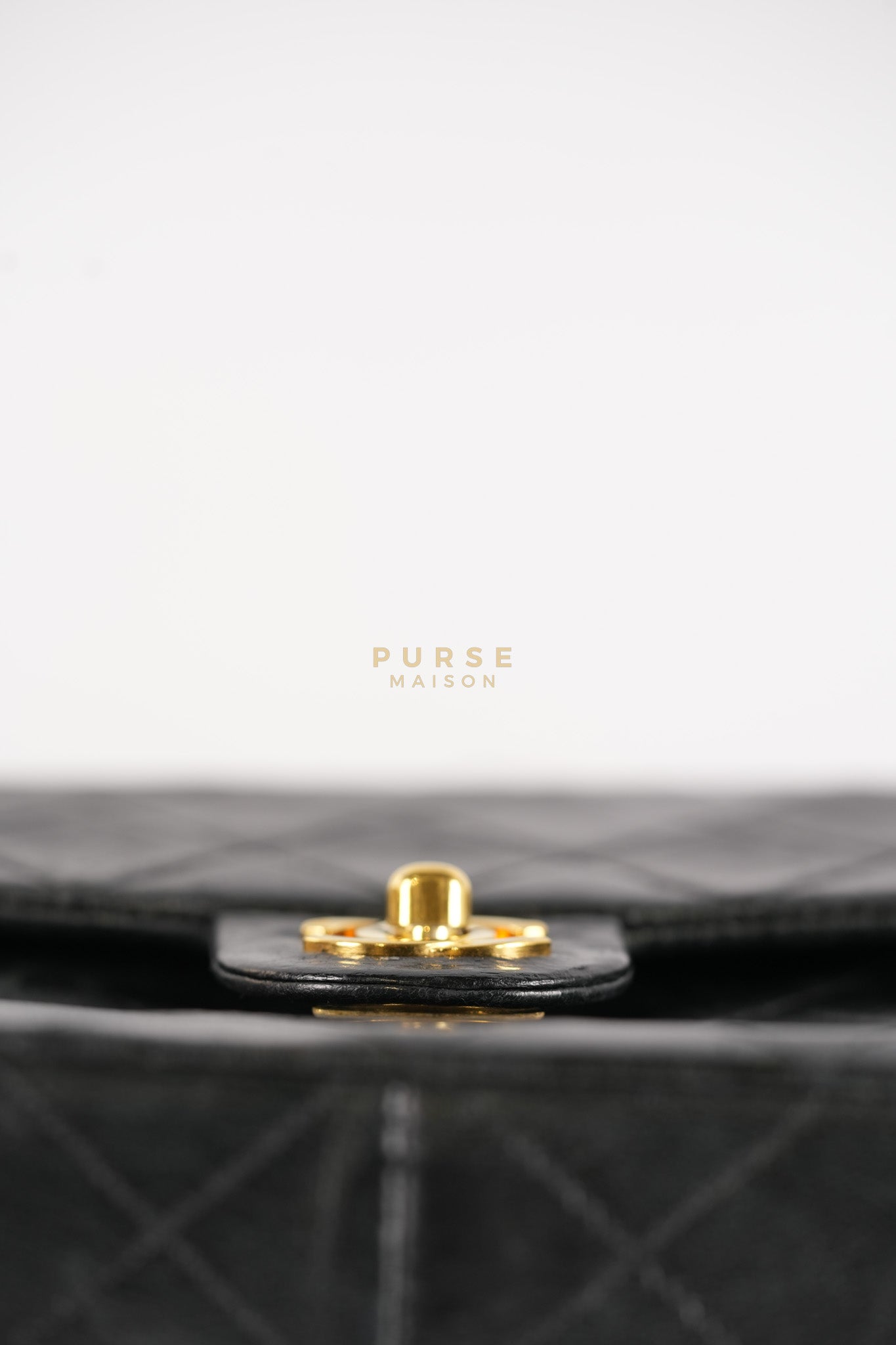 Classic Square Flap Bag in Black Quilted Lambskin Leather and 24k Gold Hardware Series 1 | Purse Maison Luxury Bags Shop