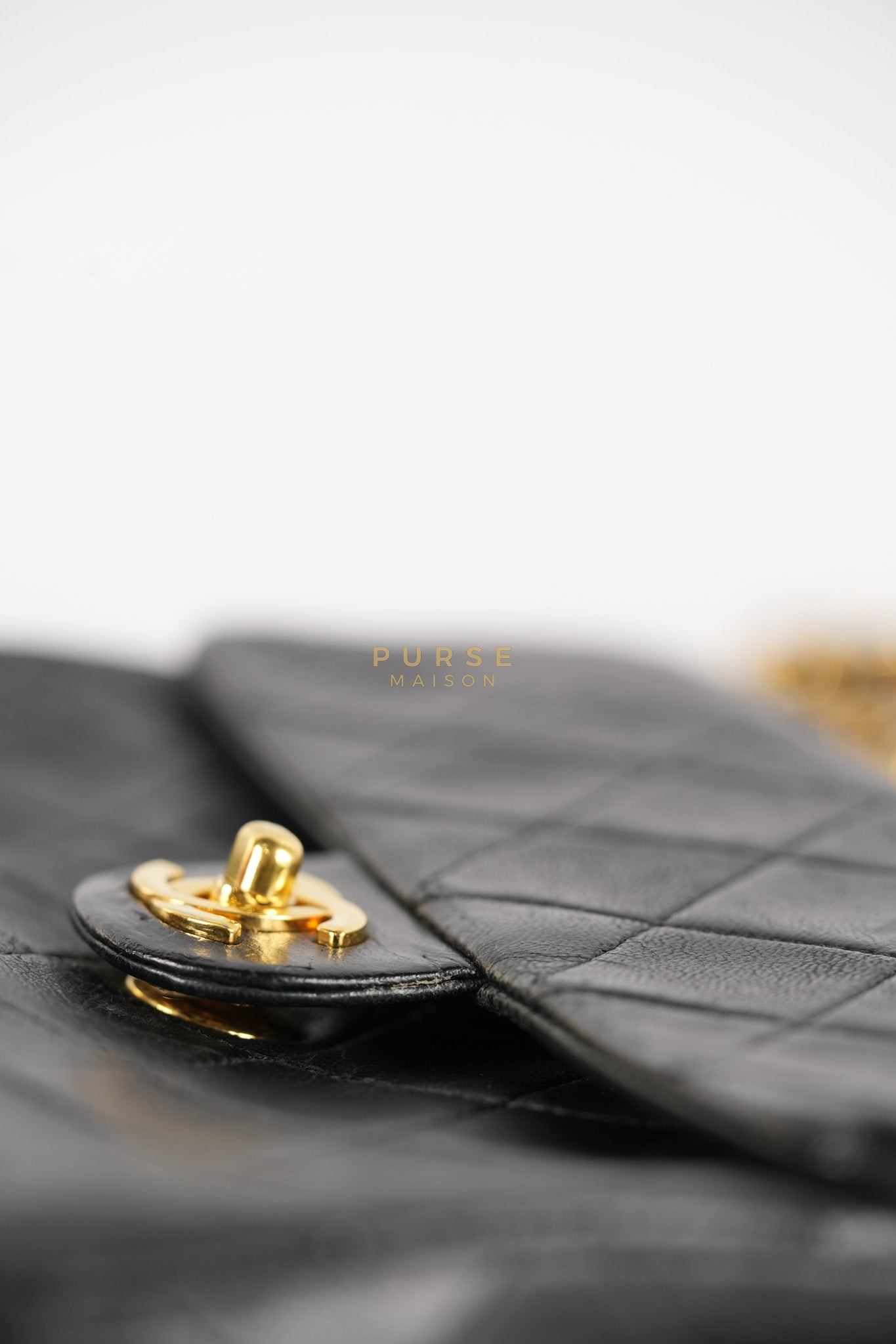 Classic Square Flap Bag in Black Quilted Lambskin Leather and 24k Gold Hardware Series 1 | Purse Maison Luxury Bags Shop