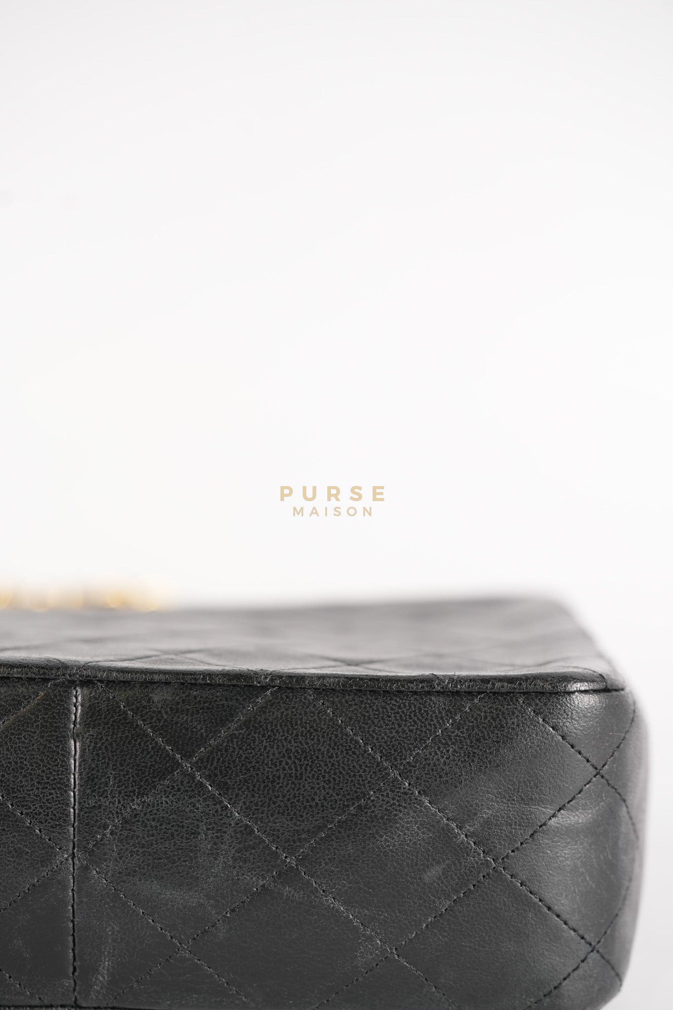 Classic Square Flap Bag in Black Quilted Lambskin Leather and 24k Gold Hardware Series 1 | Purse Maison Luxury Bags Shop