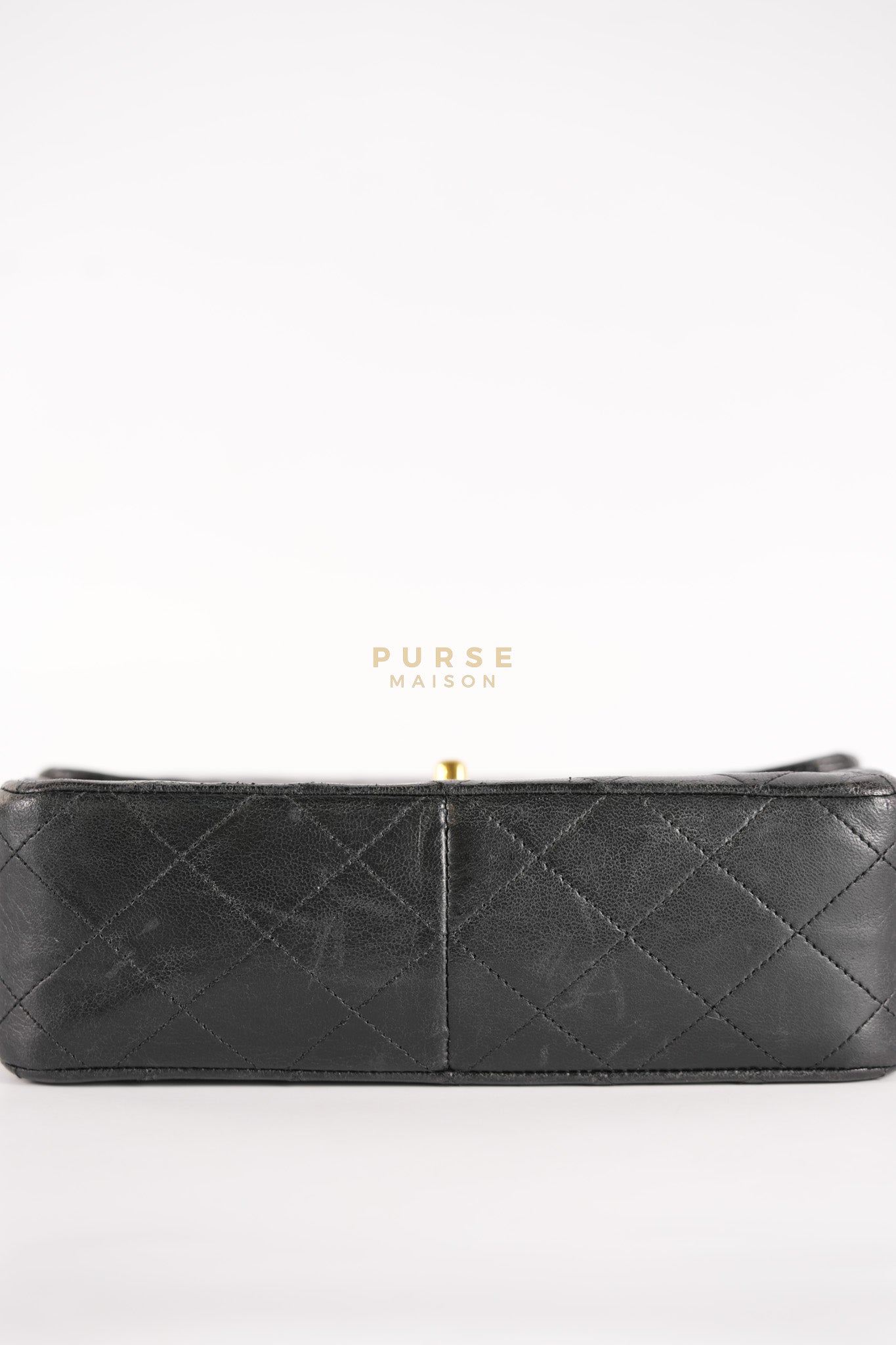 Classic Square Flap Bag in Black Quilted Lambskin Leather and 24k Gold Hardware Series 1 | Purse Maison Luxury Bags Shop