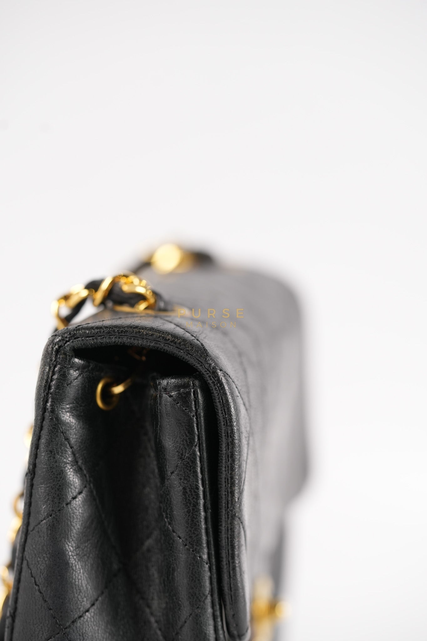 Classic Square Flap Bag in Black Quilted Lambskin Leather and 24k Gold Hardware Series 1 | Purse Maison Luxury Bags Shop