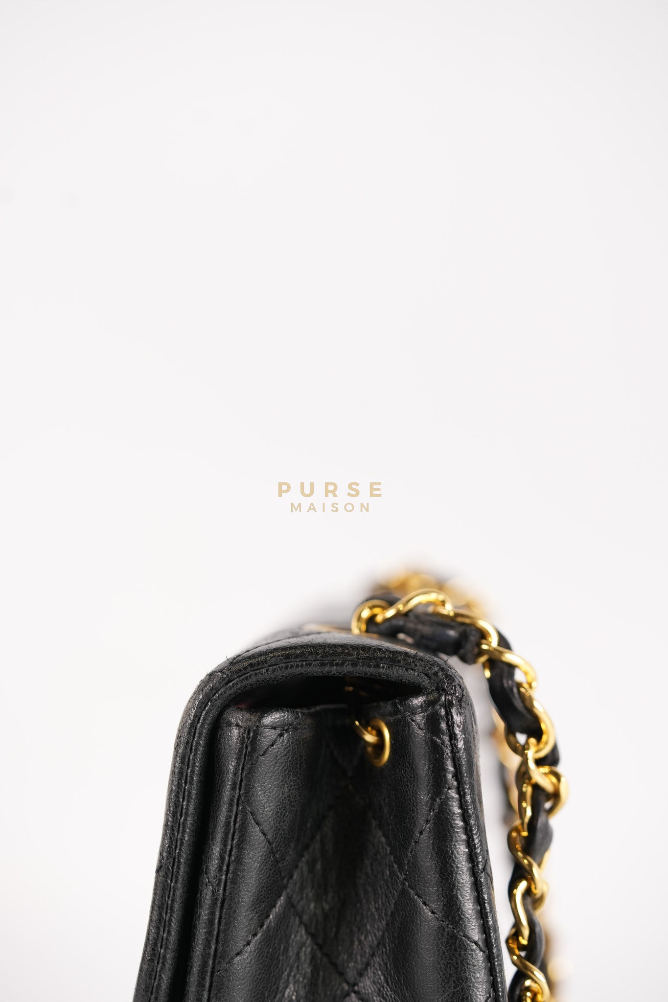 Classic Square Flap Bag in Black Quilted Lambskin Leather and 24k Gold Hardware Series 1 | Purse Maison Luxury Bags Shop