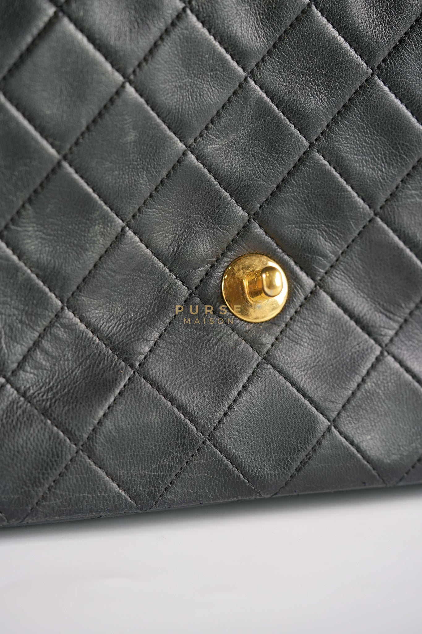 Classic Square Flap Bag in Black Quilted Lambskin Leather and 24k Gold Hardware Series 1 | Purse Maison Luxury Bags Shop