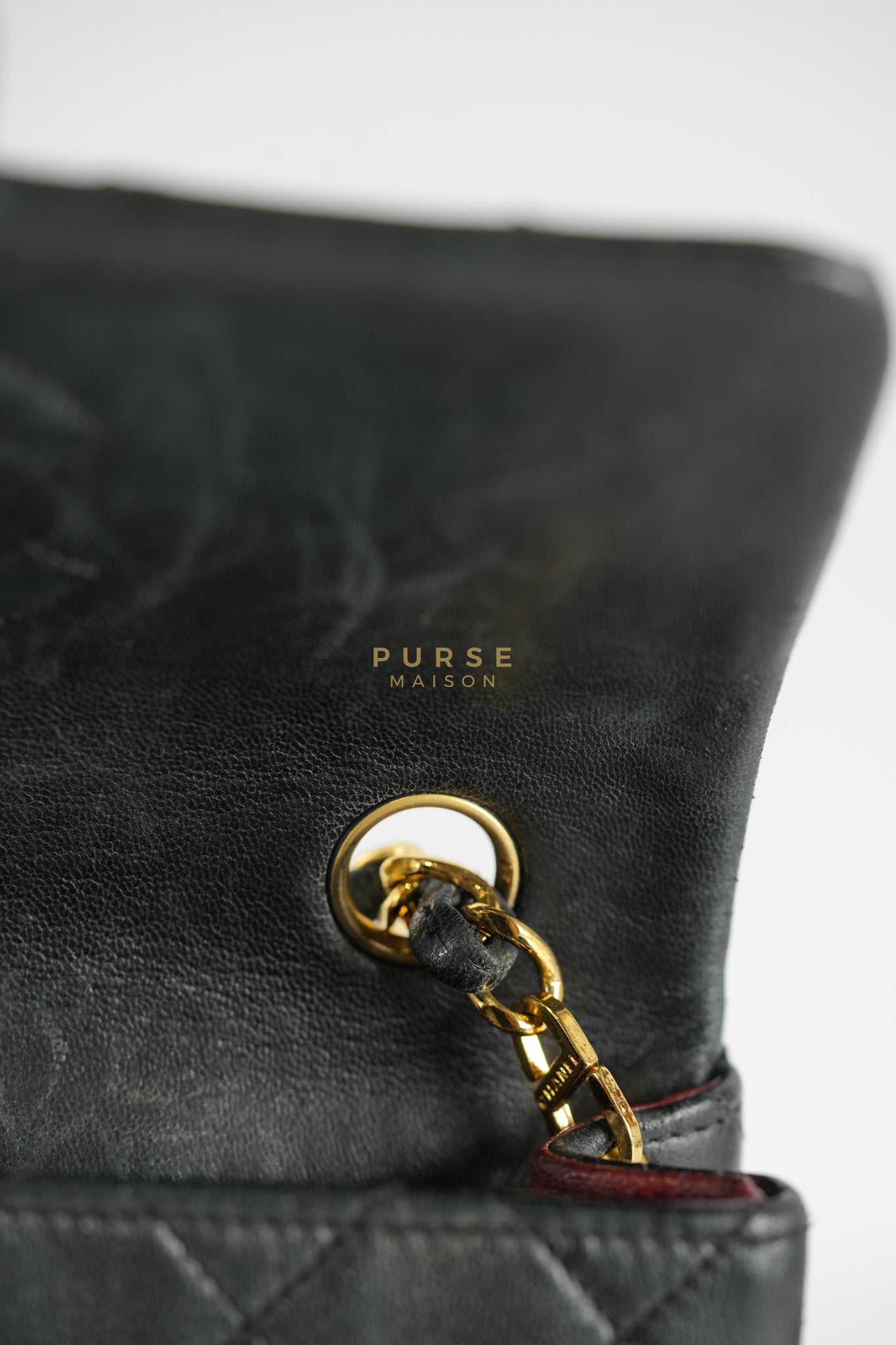 Classic Square Flap Bag in Black Quilted Lambskin Leather and 24k Gold Hardware Series 1 | Purse Maison Luxury Bags Shop