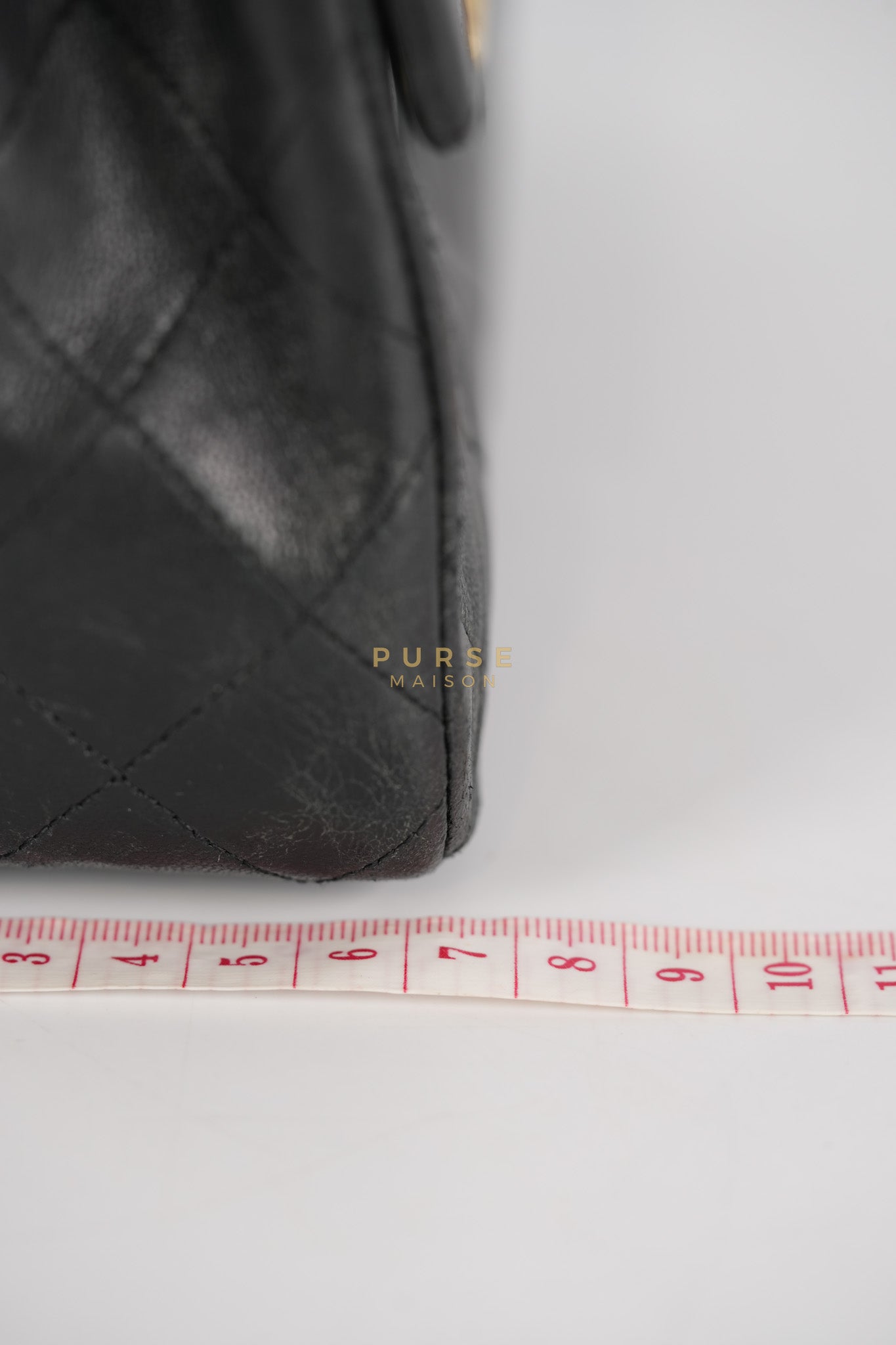 Classic Square Flap Bag in Black Quilted Lambskin Leather and 24k Gold Hardware Series 1 | Purse Maison Luxury Bags Shop