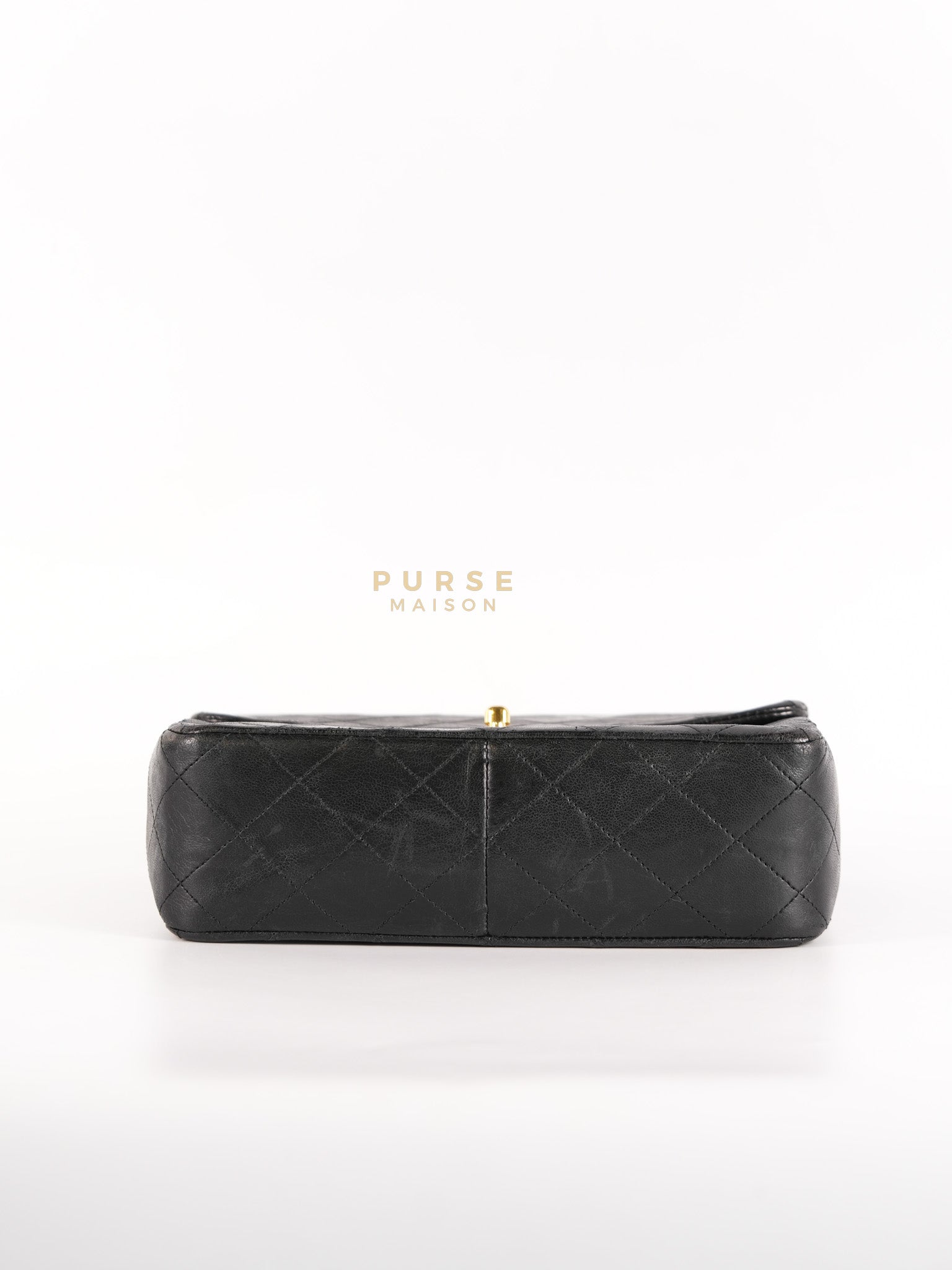 Classic Square Flap Bag in Black Quilted Lambskin Leather and 24k Gold Hardware Series 1 | Purse Maison Luxury Bags Shop