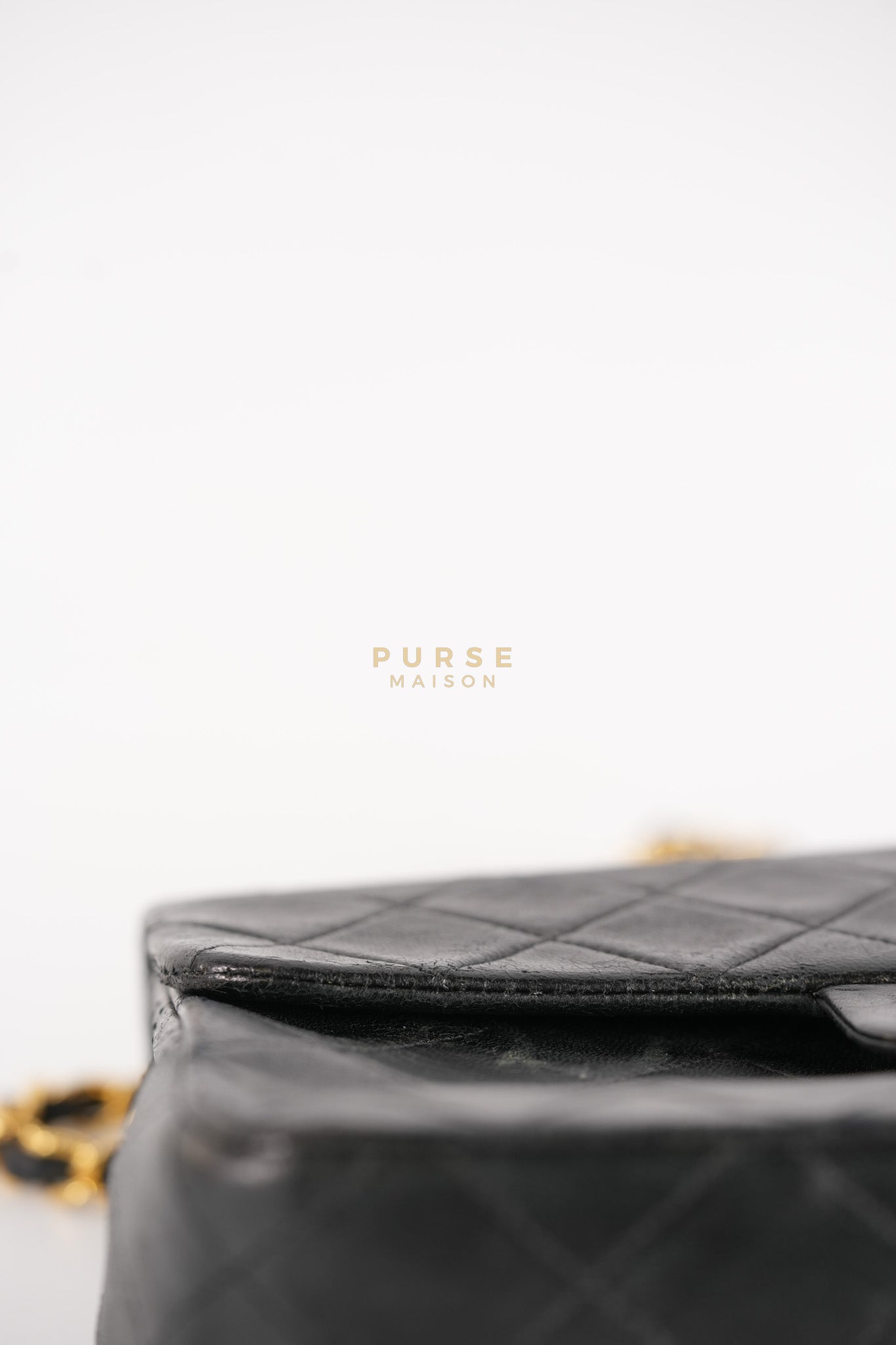 Classic Square Flap Bag in Black Quilted Lambskin Leather and 24k Gold Hardware Series 1 | Purse Maison Luxury Bags Shop
