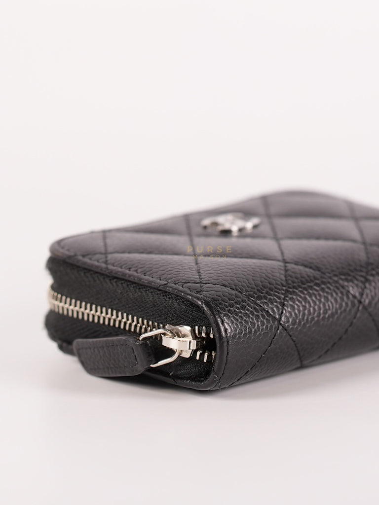 Classic Zippy Coin Purse in Caviar Leather and Silver Hardware Series 31 | Purse Maison Luxury Bags Shop