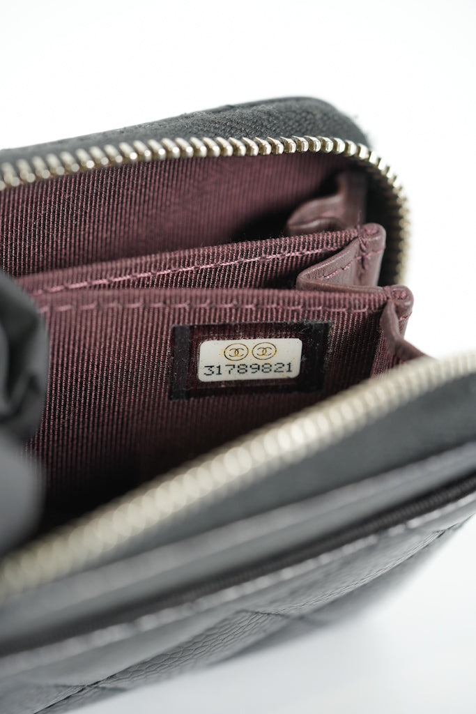 Classic Zippy Coin Purse in Caviar Leather and Silver Hardware Series 31 | Purse Maison Luxury Bags Shop