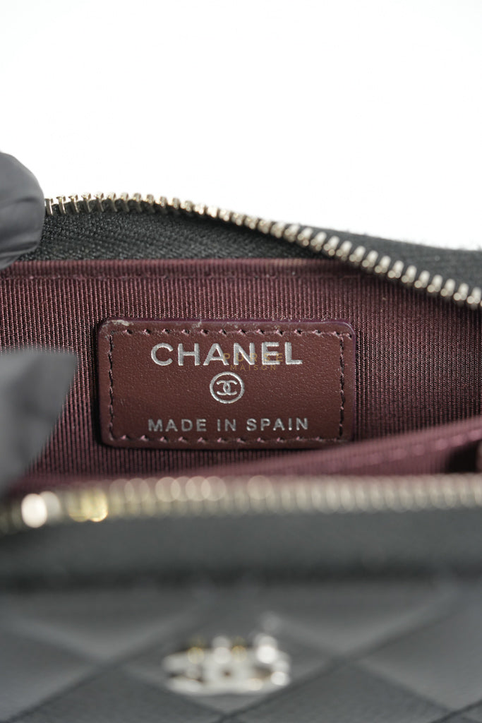 Classic Zippy Coin Purse in Caviar Leather and Silver Hardware Series 31 | Purse Maison Luxury Bags Shop