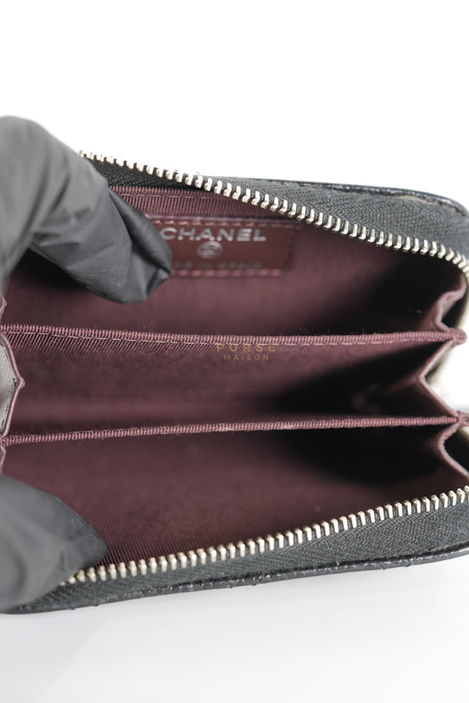 Classic Zippy Coin Purse in Caviar Leather and Silver Hardware Series 31 | Purse Maison Luxury Bags Shop