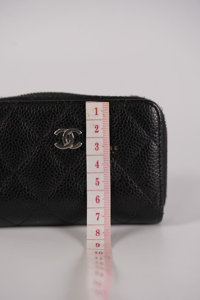 Classic Zippy Coin Purse in Caviar Leather and Silver Hardware Series 31 | Purse Maison Luxury Bags Shop