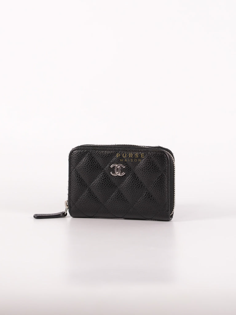 Classic Zippy Coin Purse in Caviar Leather and Silver Hardware Series 31 | Purse Maison Luxury Bags Shop