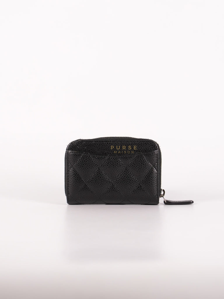 Classic Zippy Coin Purse in Caviar Leather and Silver Hardware Series 31 | Purse Maison Luxury Bags Shop