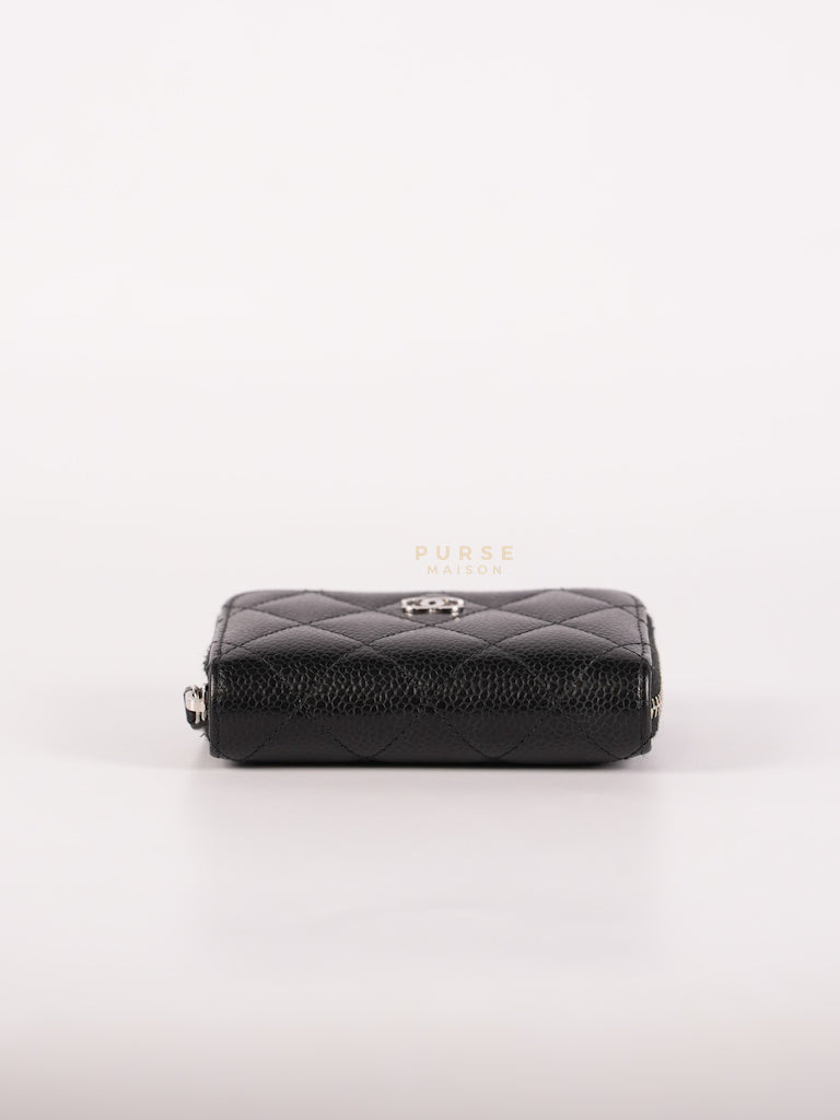 Classic Zippy Coin Purse in Caviar Leather and Silver Hardware Series 31 | Purse Maison Luxury Bags Shop