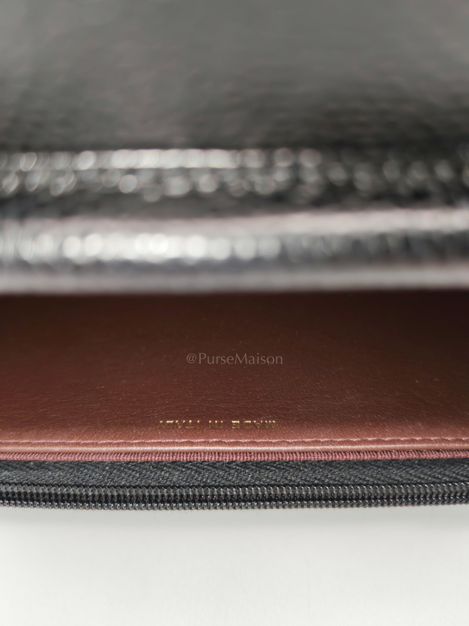 Classic Wallet on Chain (WOC) in Black Caviar Leather Gold Hardware (Series 29)