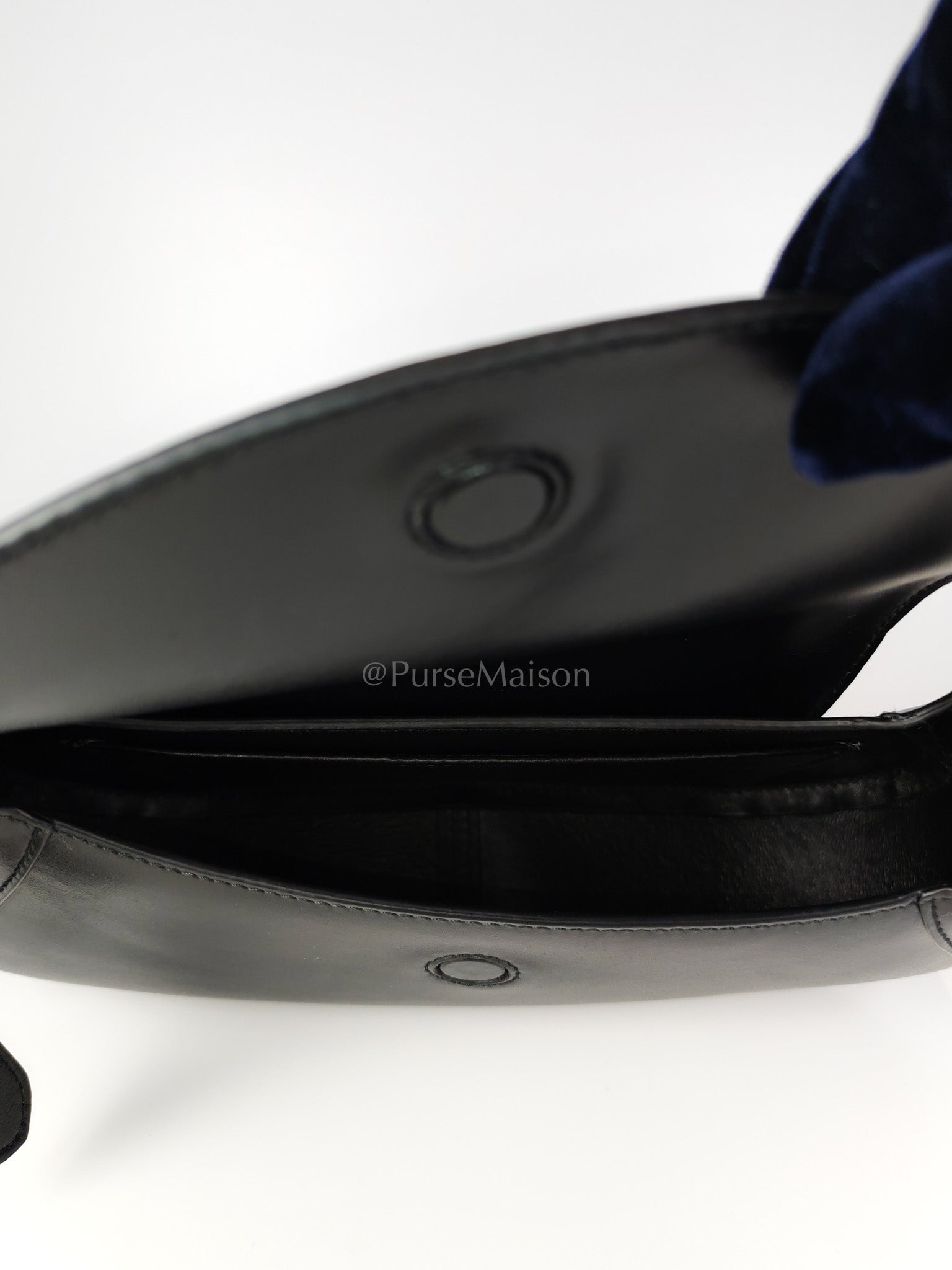 Cleo Logo Plaque Shoulder Bag in Nero/black Calfskin Leather Gold Hardware | Purse Maison Luxury Bags Shop