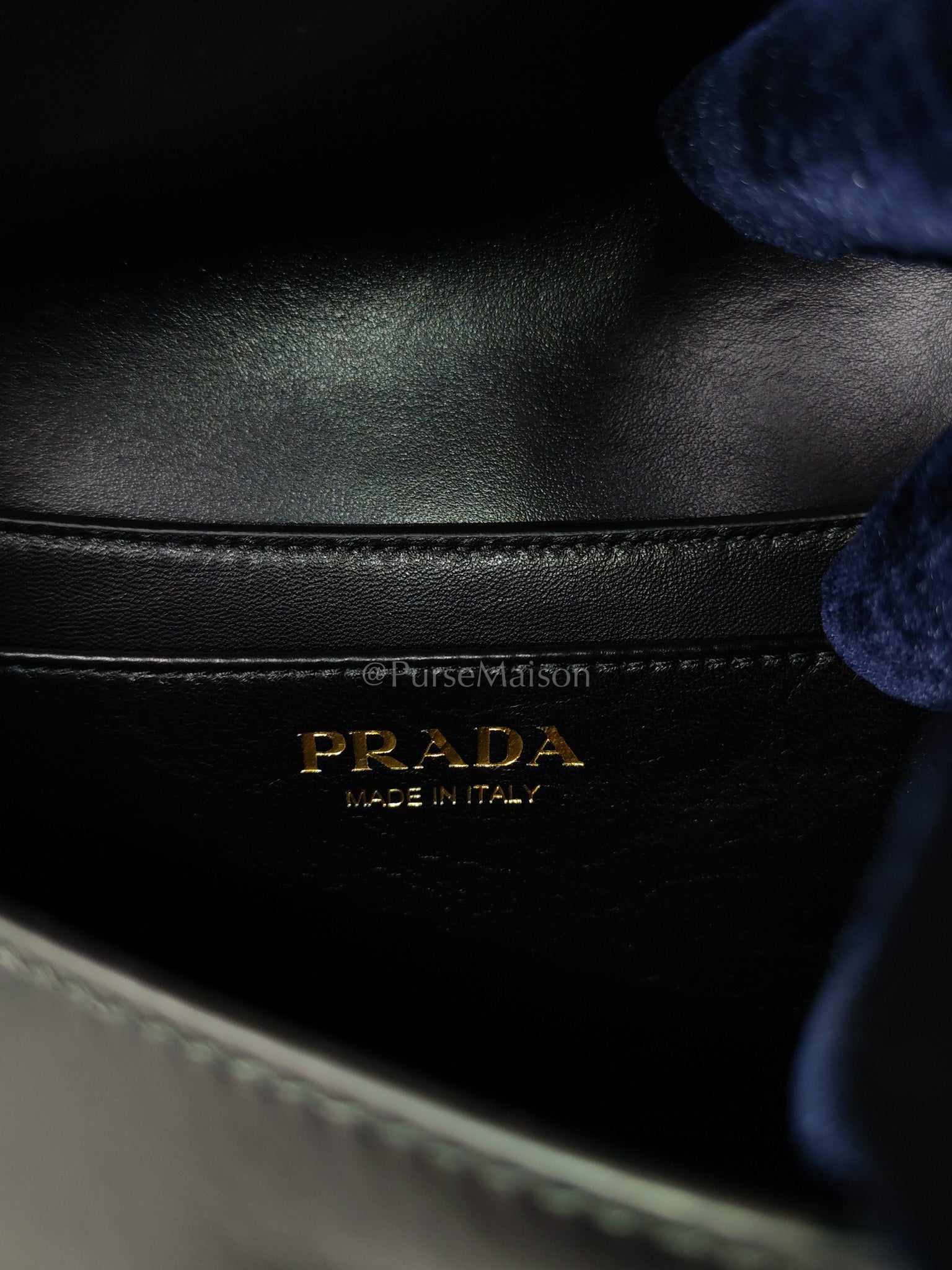 Cleo Logo Plaque Shoulder Bag in Nero/black Calfskin Leather Gold Hardware | Purse Maison Luxury Bags Shop