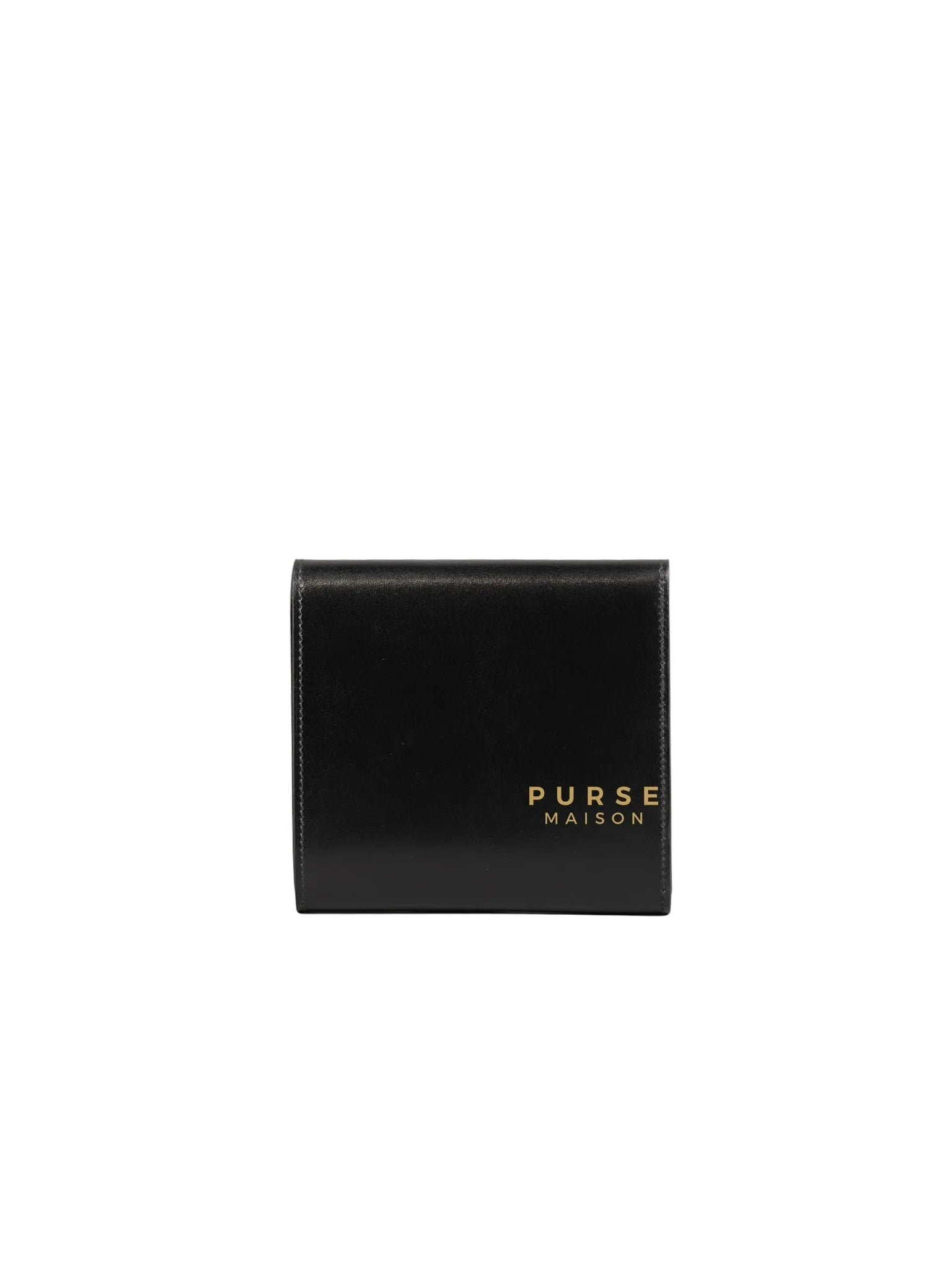 Clic 12 Portefeuille in Noir Veau Box Calf and Palladium Hardware Stamp C | Purse Maison Luxury Bags Shop