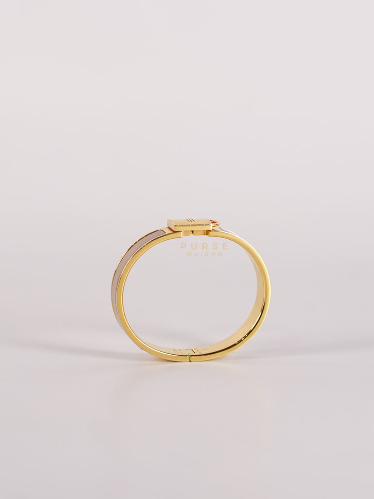 Clic Cadenas PM Maroon Glace Gold Hardware Bangle | Purse Maison Luxury Bags Shop