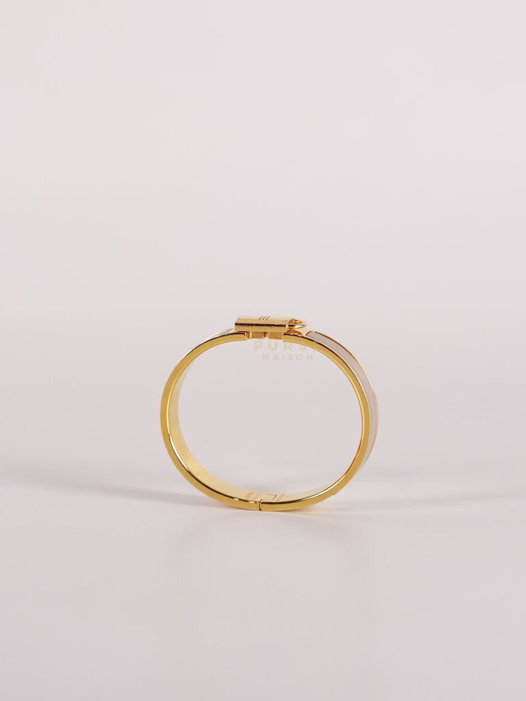 Clic Cadenas PM Maroon Glace Gold Hardware Bangle | Purse Maison Luxury Bags Shop