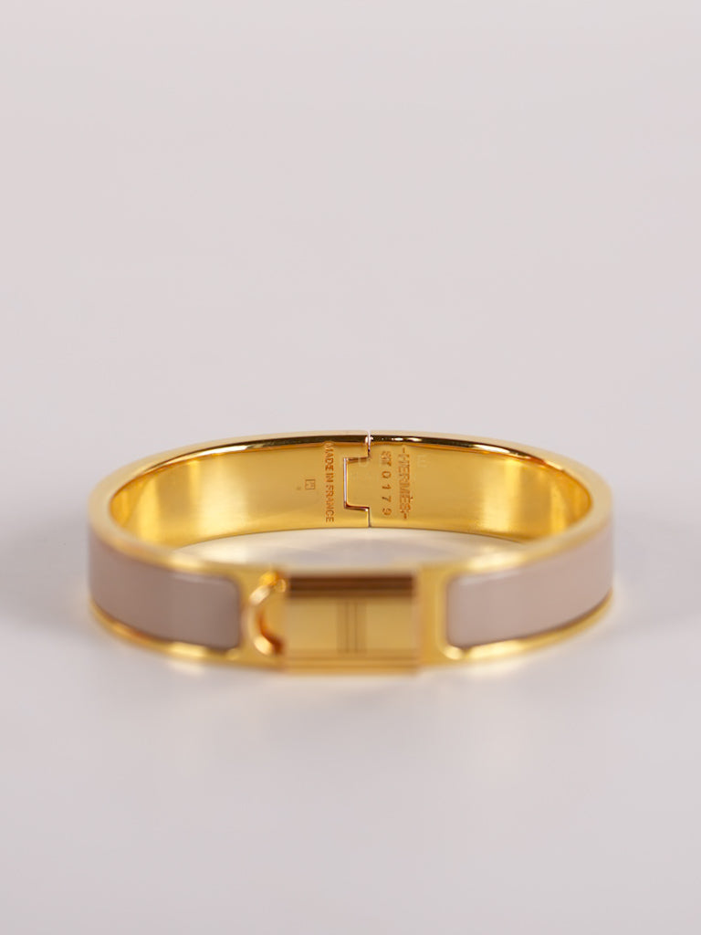 Clic Cadenas PM Maroon Glace Gold Hardware Bangle | Purse Maison Luxury Bags Shop