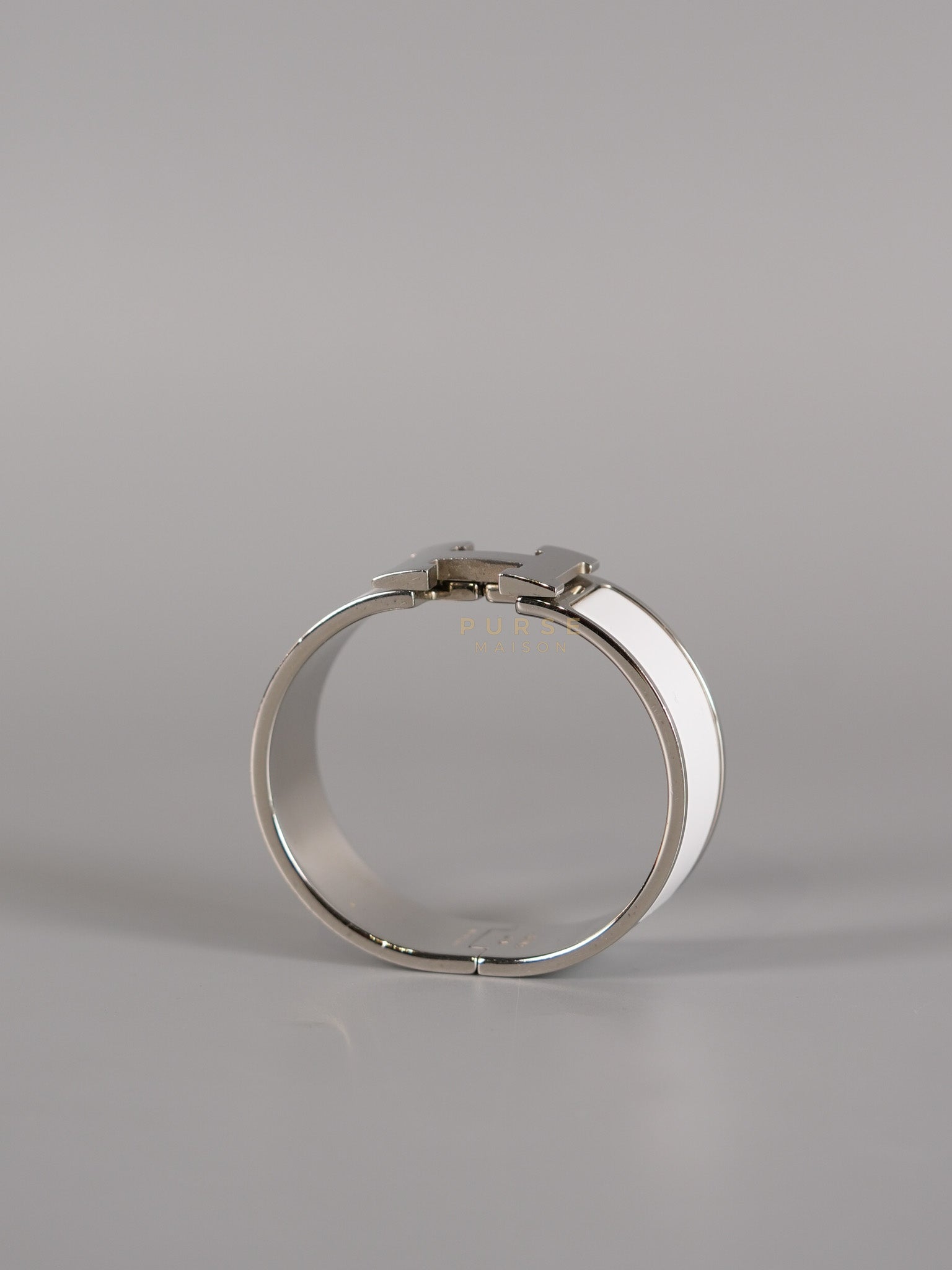 Clic Clac H Bangle PM White | Purse Maison Luxury Bags Shop