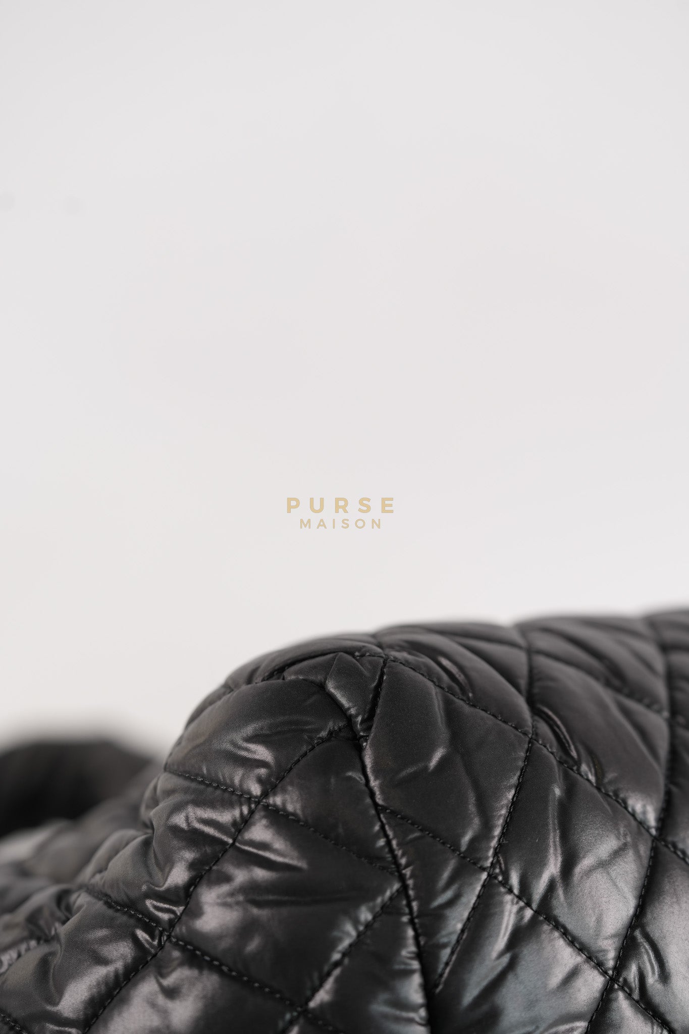 Coco Cocoon Tote Bag in Black Quilted Nylon Series 13 | Purse Maison Luxury Bags Shop