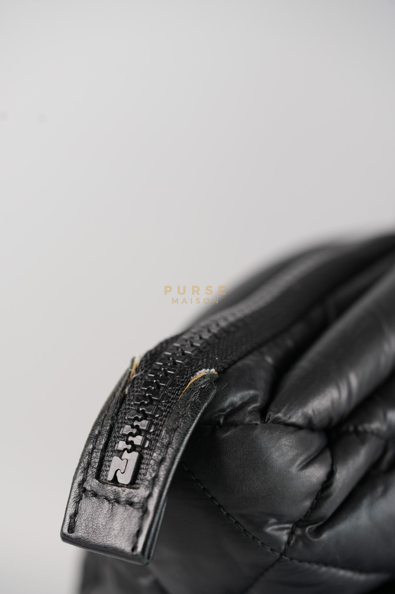 Coco Cocoon Tote Bag in Black Quilted Nylon Series 13 | Purse Maison Luxury Bags Shop