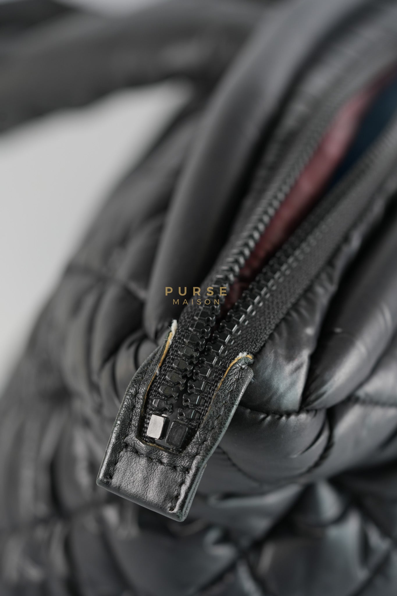 Coco Cocoon Tote Bag in Black Quilted Nylon Series 13 | Purse Maison Luxury Bags Shop