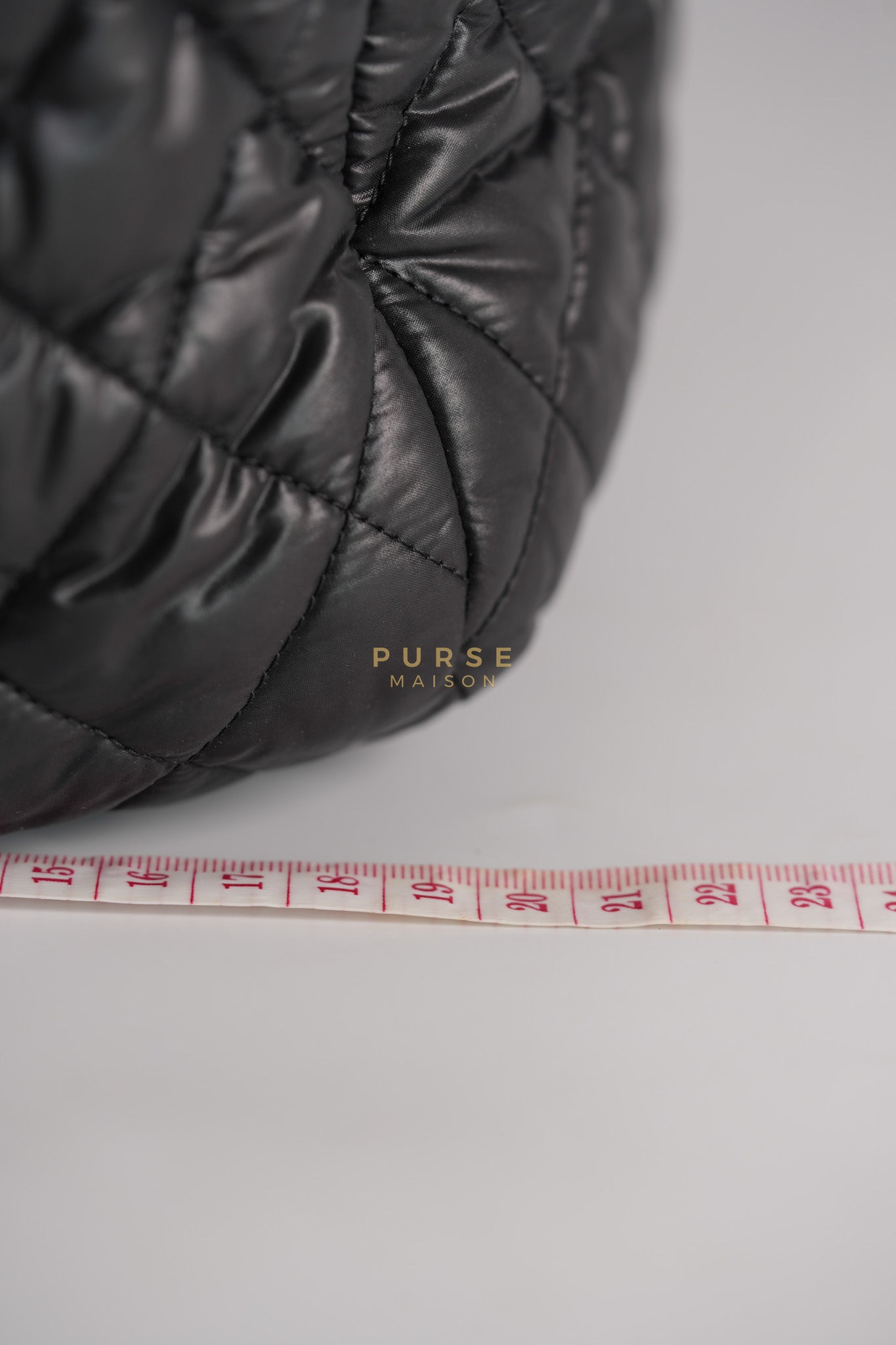 Coco Cocoon Tote Bag in Black Quilted Nylon Series 13 | Purse Maison Luxury Bags Shop