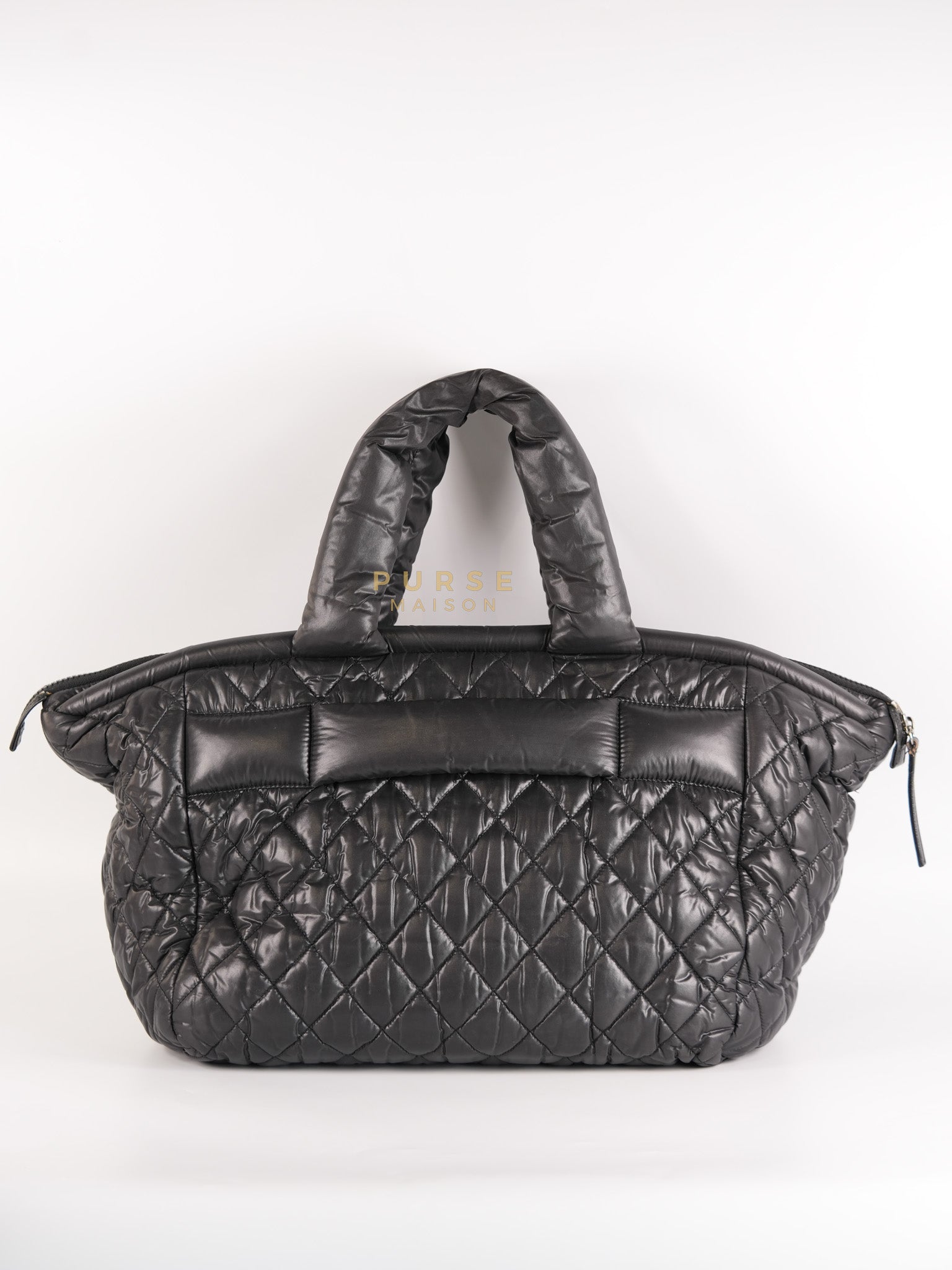 Coco Cocoon Tote Bag in Black Quilted Nylon Series 13 | Purse Maison Luxury Bags Shop