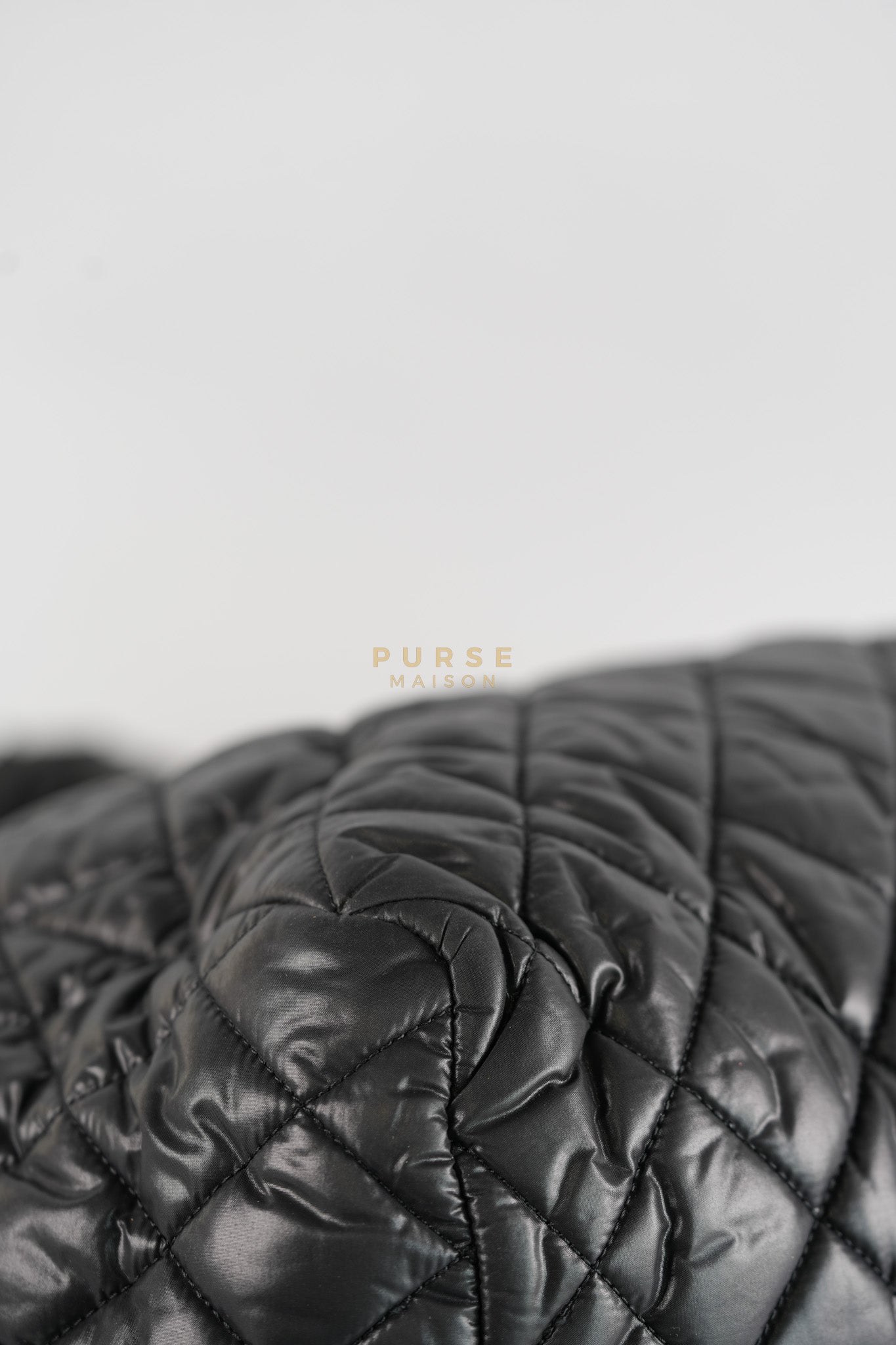 Coco Cocoon Tote Bag in Black Quilted Nylon Series 13 | Purse Maison Luxury Bags Shop