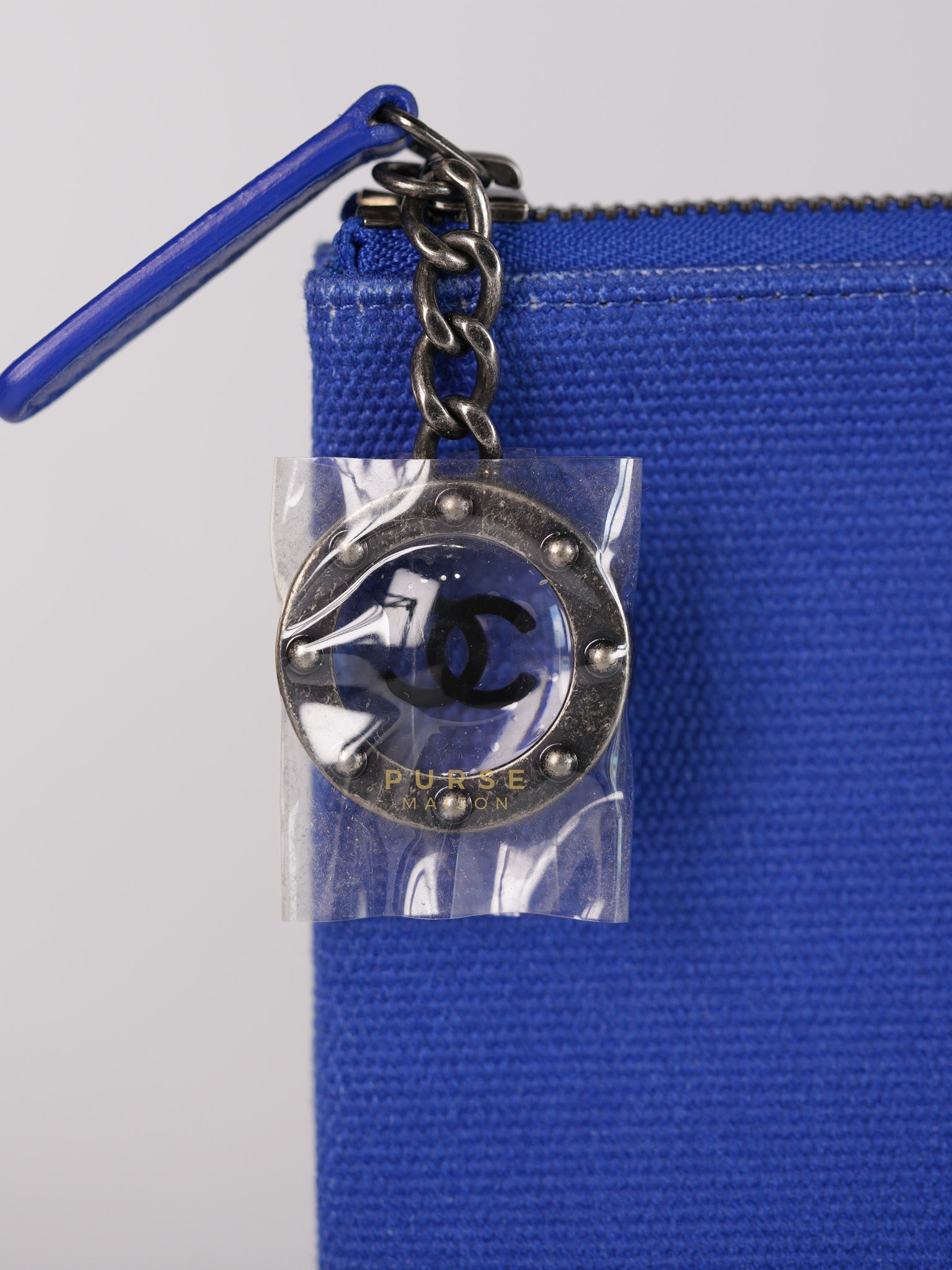 Coco Cruise O-Case Zip Pouch in Dark Blue Ruthenium Hardware Series 26 | Purse Maison Luxury Bags Shop