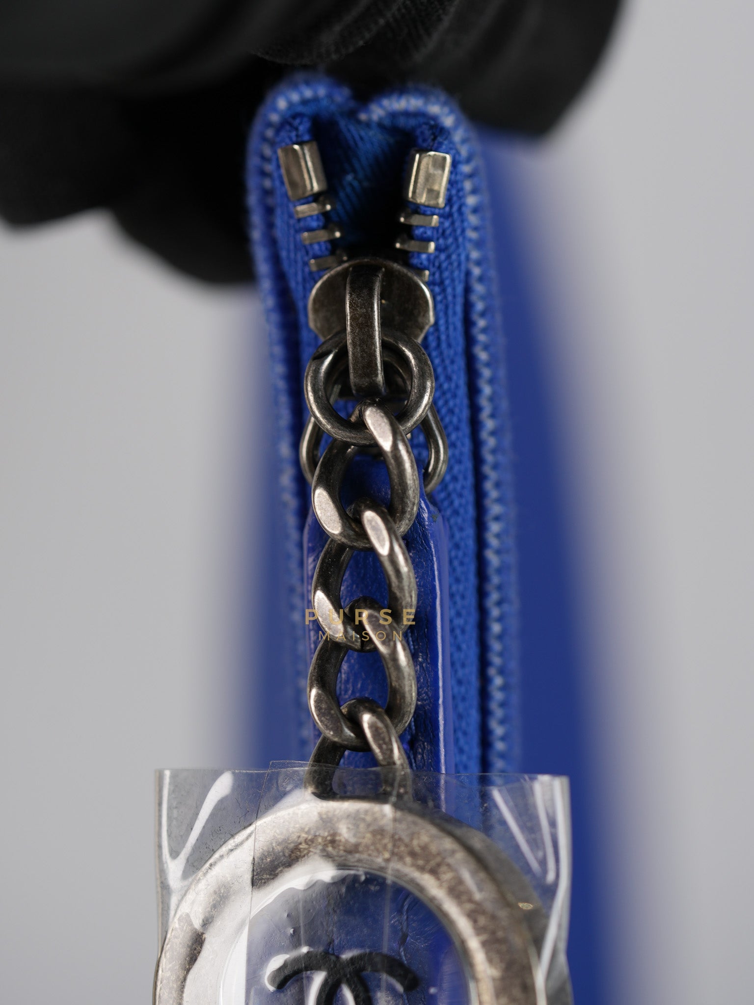 Coco Cruise O-Case Zip Pouch in Dark Blue Ruthenium Hardware Series 26 | Purse Maison Luxury Bags Shop