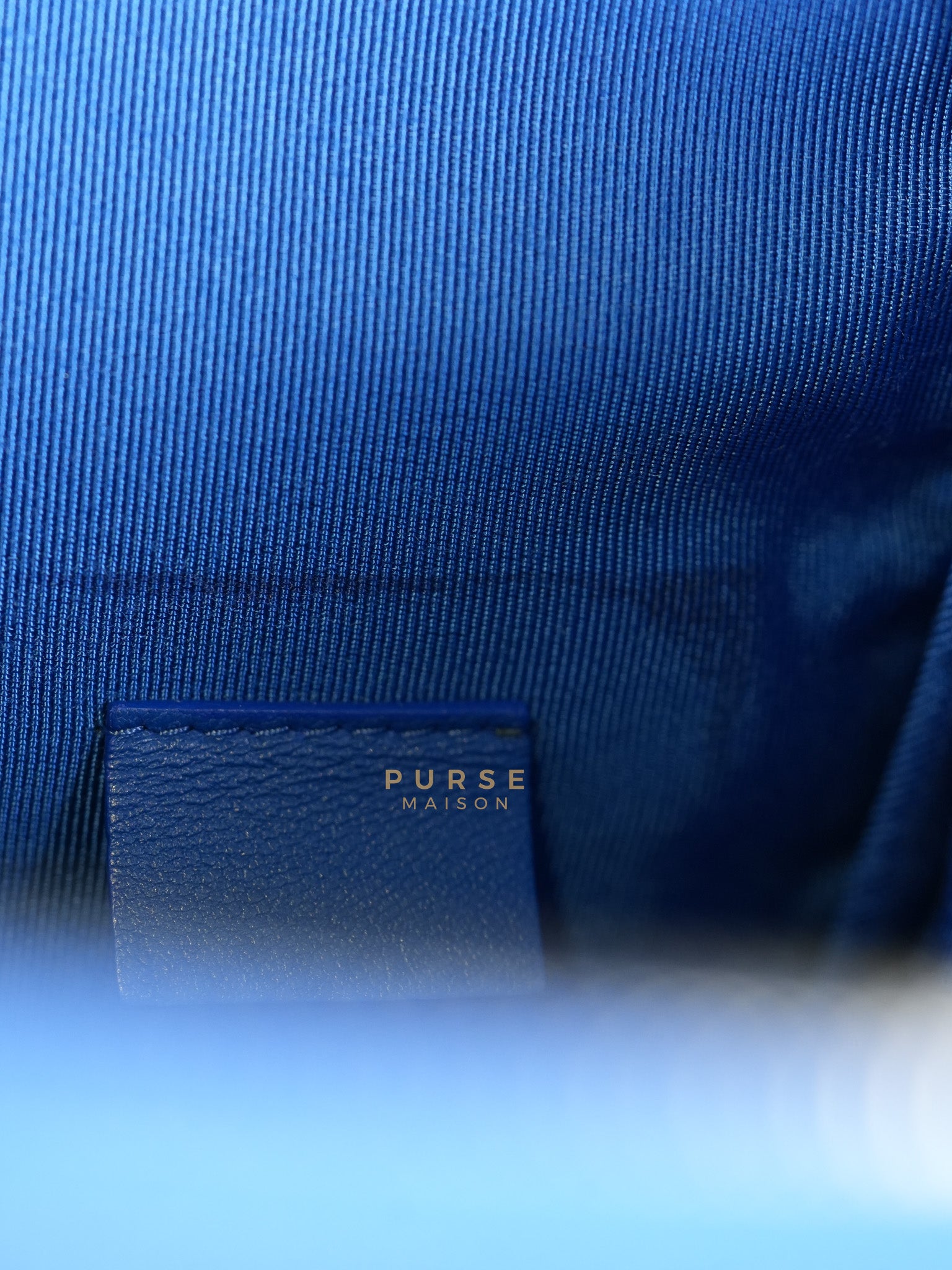 Coco Cruise O-Case Zip Pouch in Dark Blue Ruthenium Hardware Series 26 | Purse Maison Luxury Bags Shop