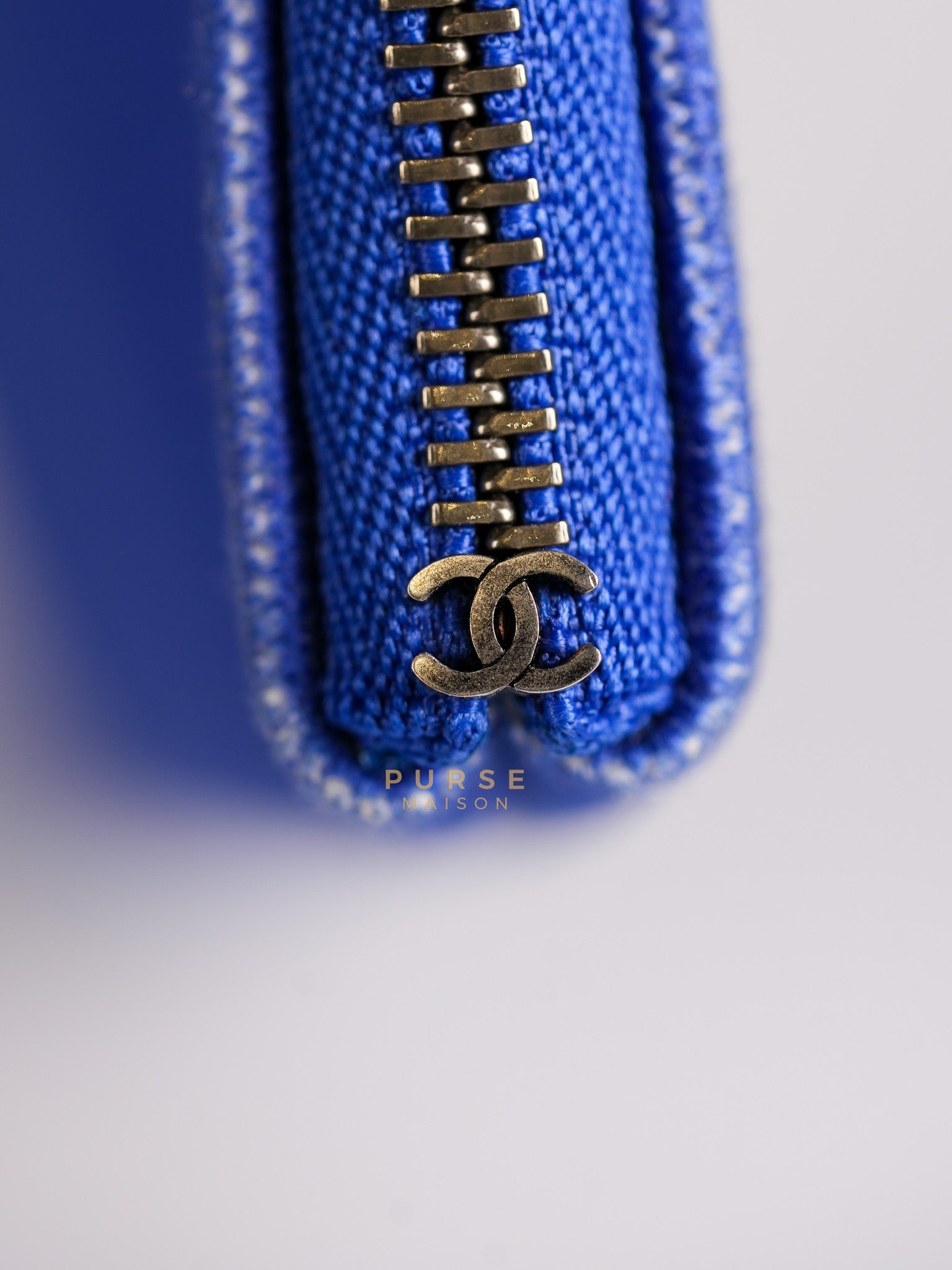 Coco Cruise O-Case Zip Pouch in Dark Blue Ruthenium Hardware Series 26 | Purse Maison Luxury Bags Shop